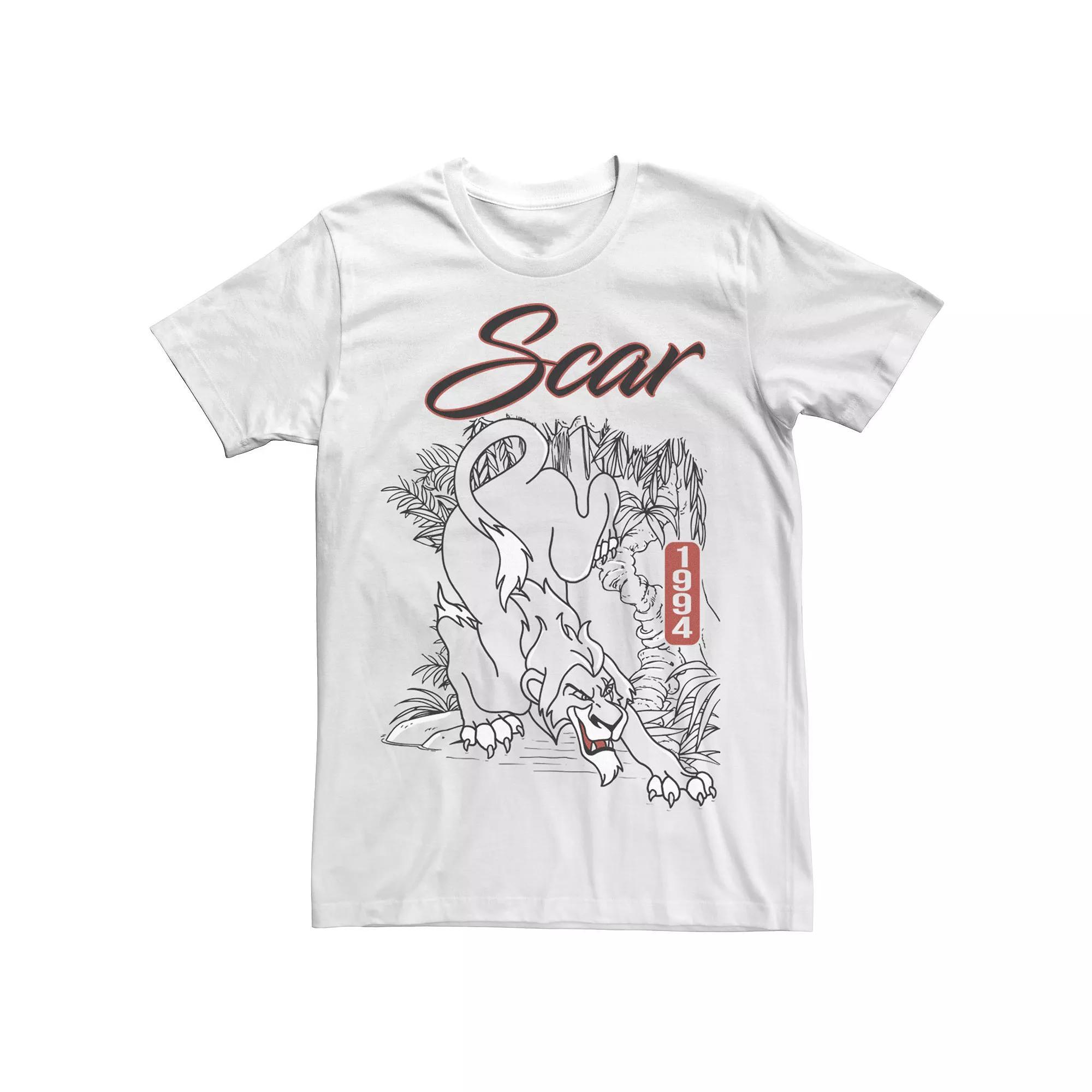 Disney's The Lion King Scar Men's Portrait Outline Tee,  Product Image