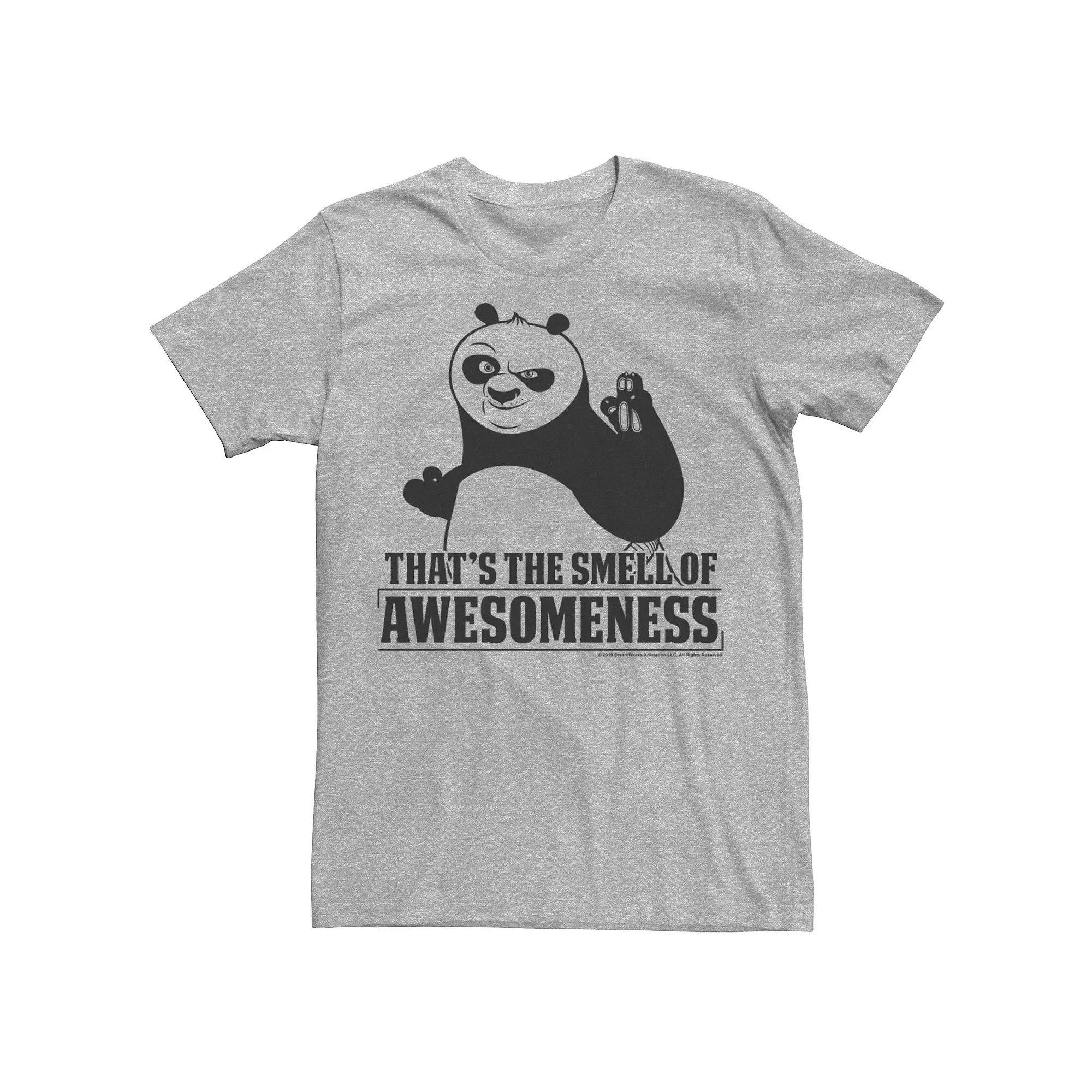 Men's Kung Fu Panda Smell The Awesomeness Po Portrait Tee,  Product Image