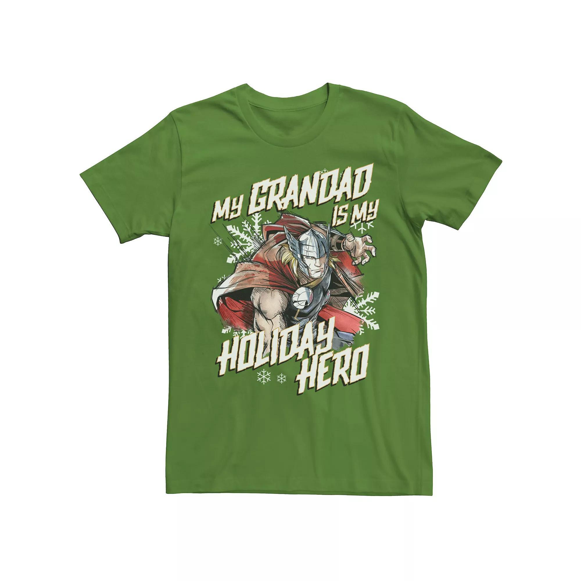 Men's Marvel Thor My Grandad Is My Holiday Hero Portrait Tee,  Product Image