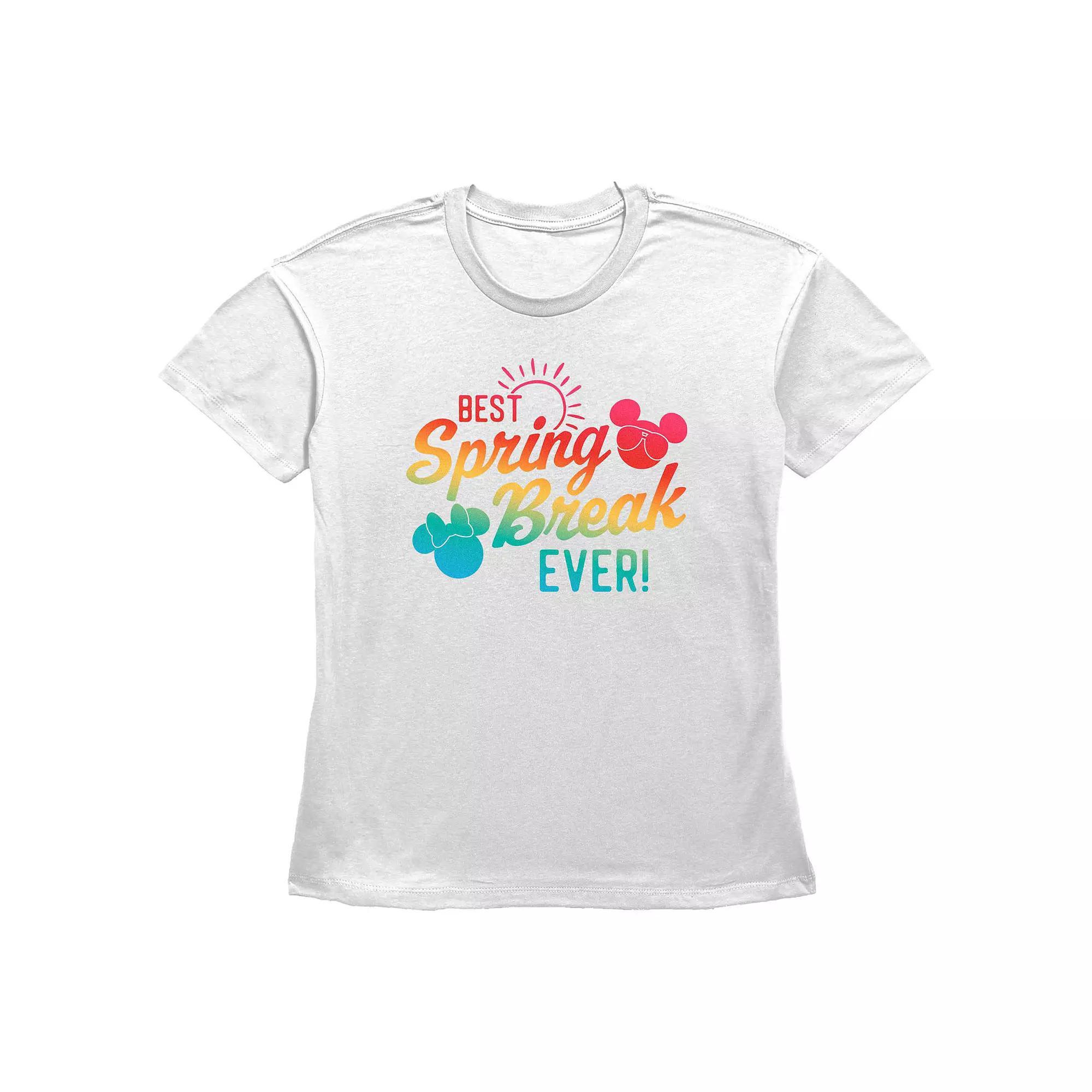 Disney's Mickey Mouse And Minnie Mouse Best Spring Break Ever Women's Graphic Tee,  Product Image