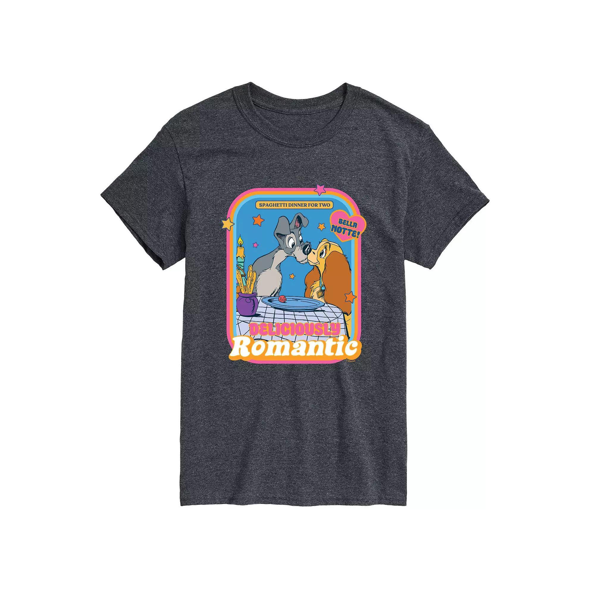 Disney's Lady and the Tramp Big & Tall Romantic Graphic Tee, Men's, Size: XL Tall, Heather Grey Product Image