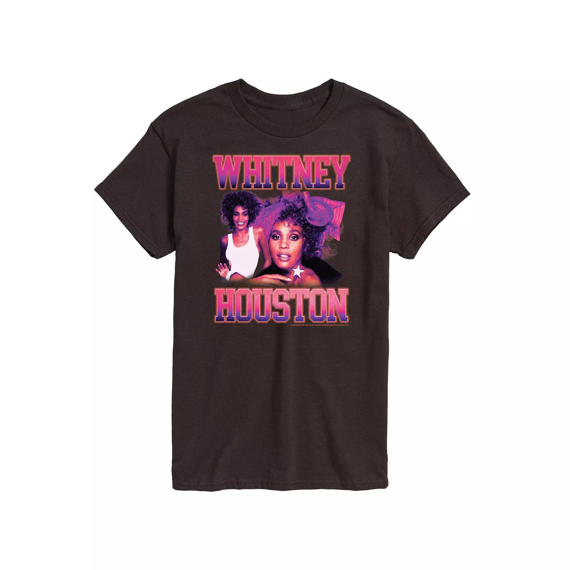 Men's Whitney Houston Vintage Tee, Size: XXL, Brown Product Image