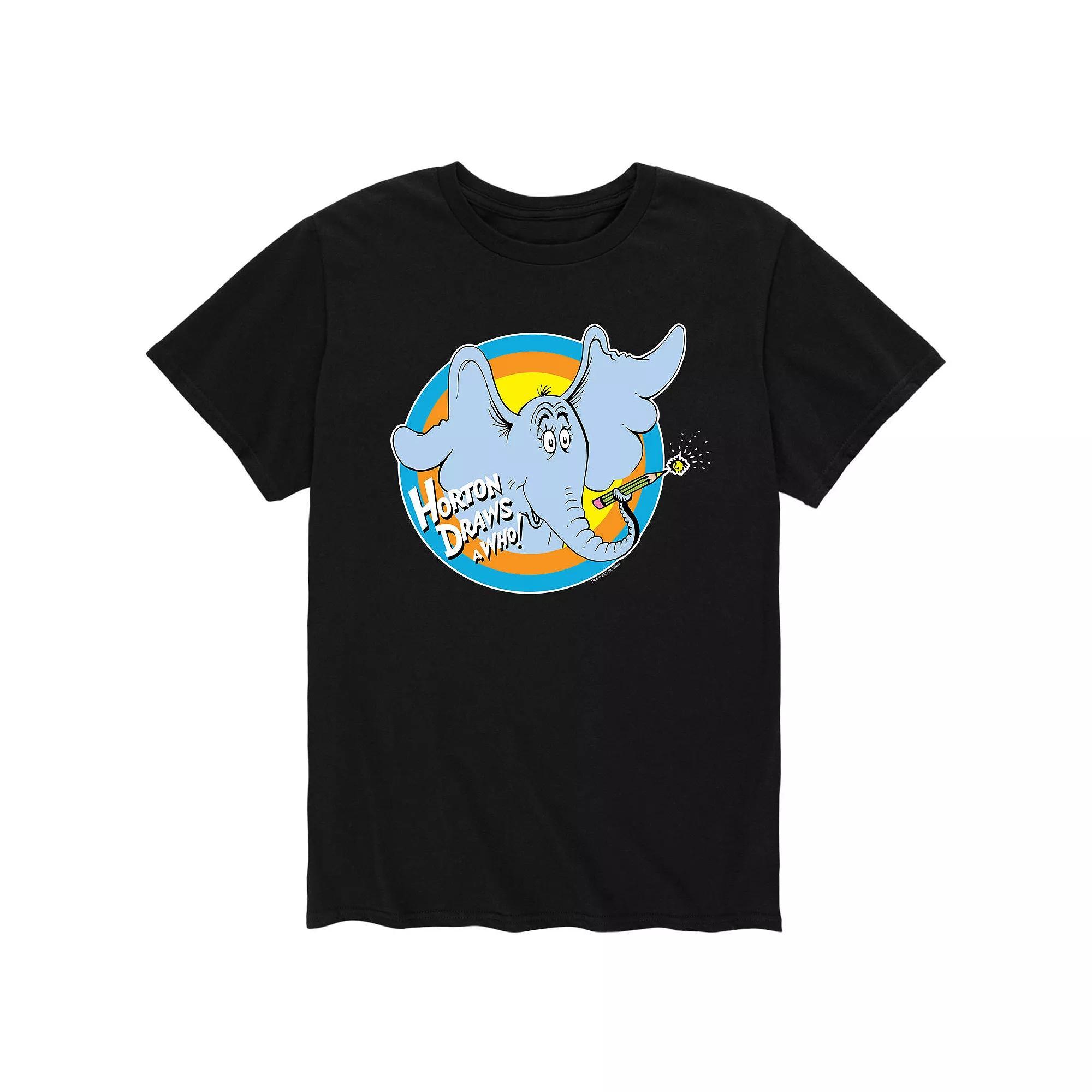Men's Dr. Suess Horton Draws Tee,  Product Image