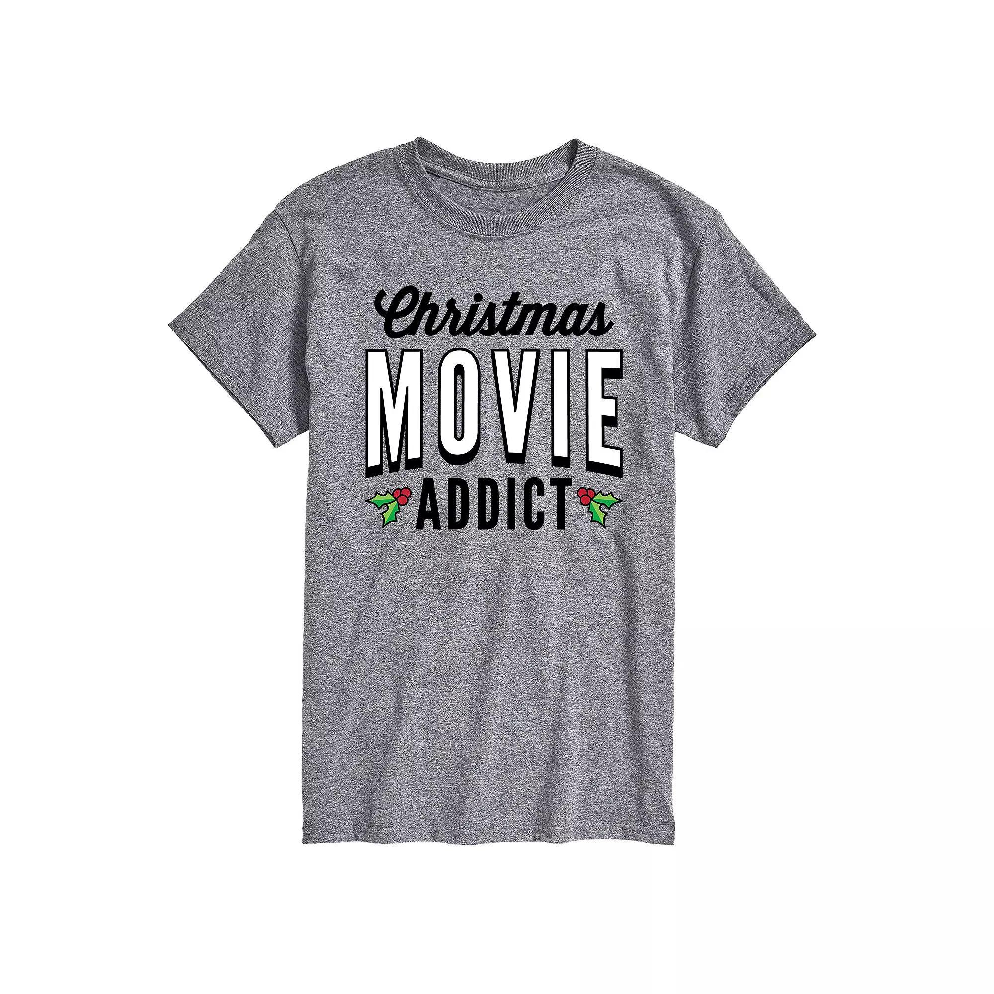 Big & Tall Christmas Movie Addict Tee, Men's, Size: 6XB, Gray Product Image