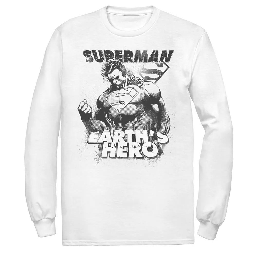 Men's DC Comics Superman Earth's Hero Sketched Poster Tee,  Product Image