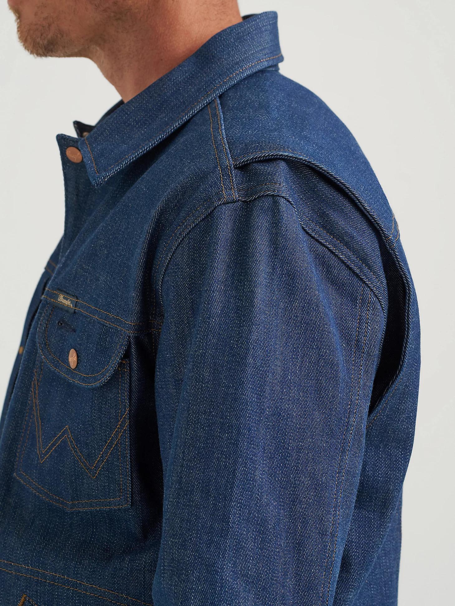 Men's Raw Japanese Selvedge Denim Jacket in Raw Indigo Product Image