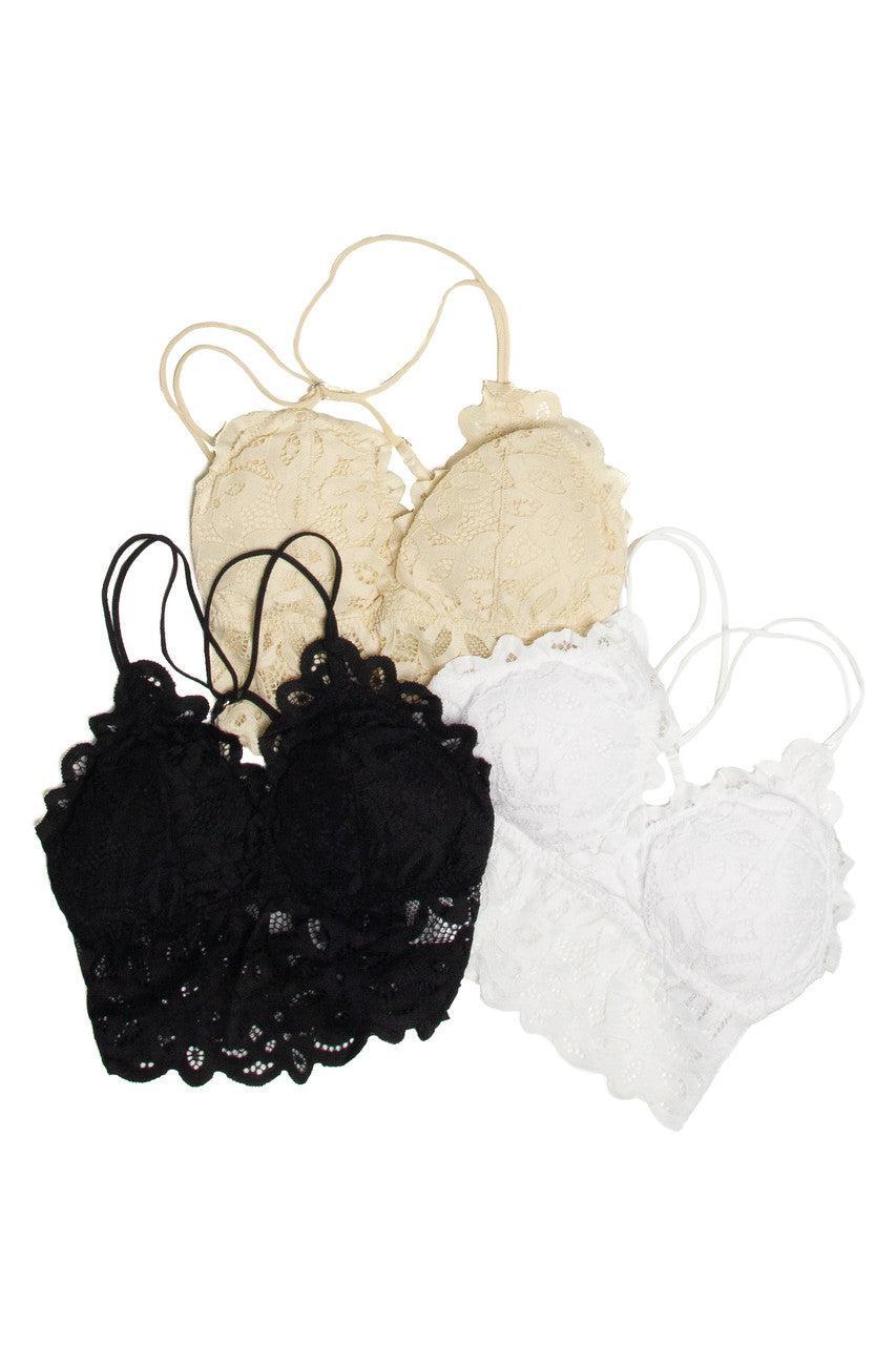 Natural Lace V Bralette Product Image