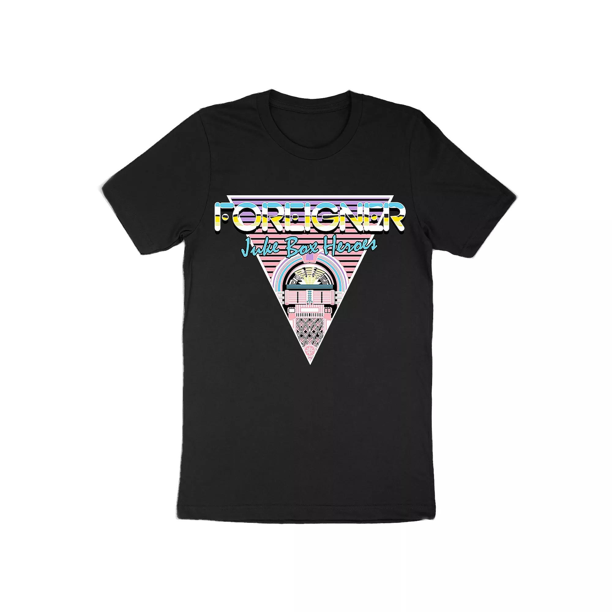 Men's Foreigner Jukebox Heroes 80s Tee, Size: Small, Blue Product Image