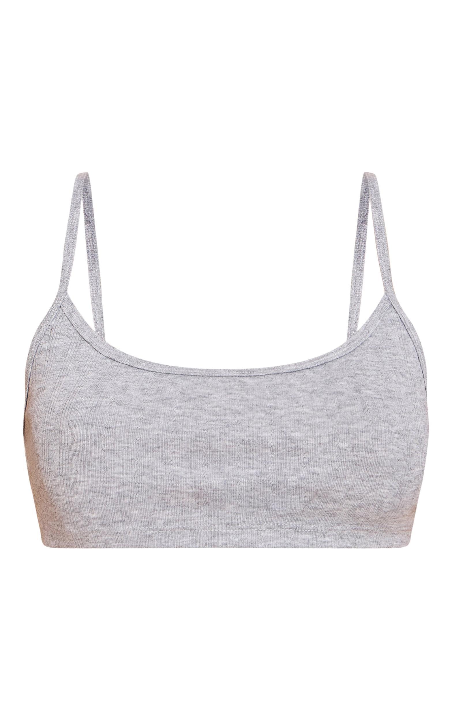 Grey Marl Pointelle Pj Bralette Product Image
