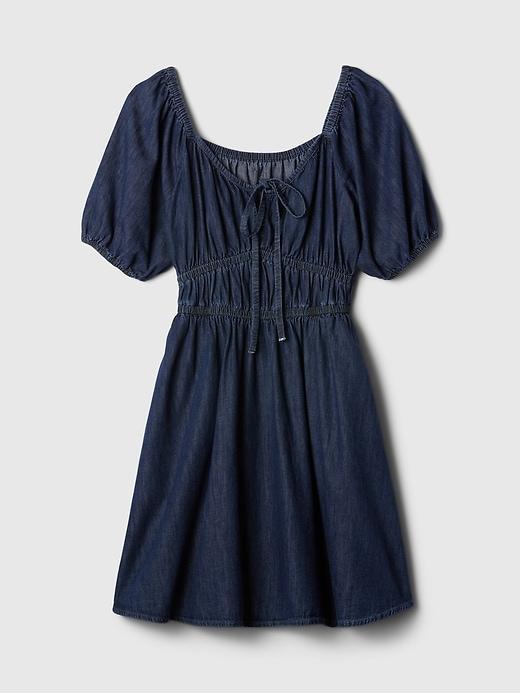 Smocked Denim Mini Dress Product Image