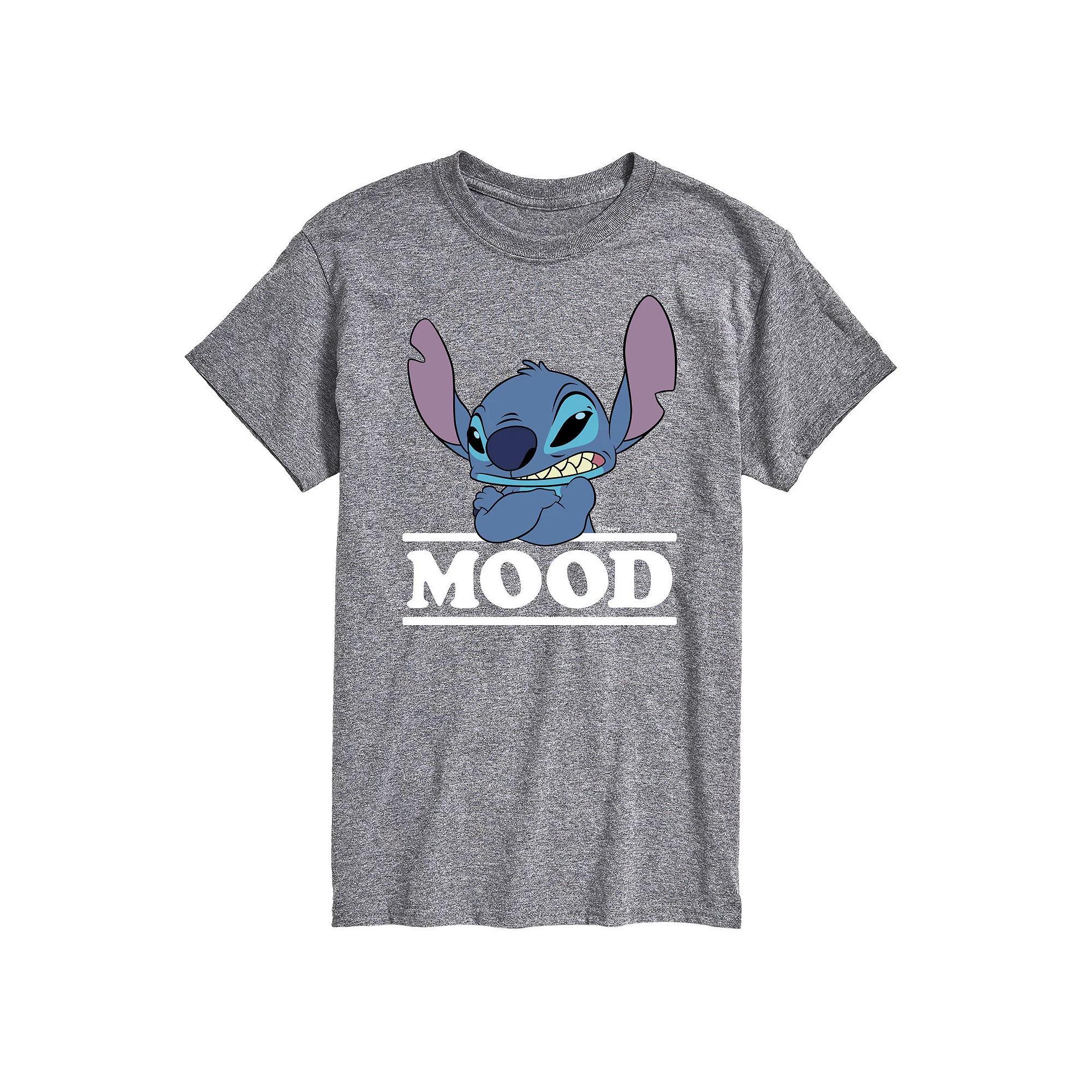 Disney's Lilo and Stitch Big & Tall Mood Graphic Tee, Men's, Size: 6XB, Gray Product Image