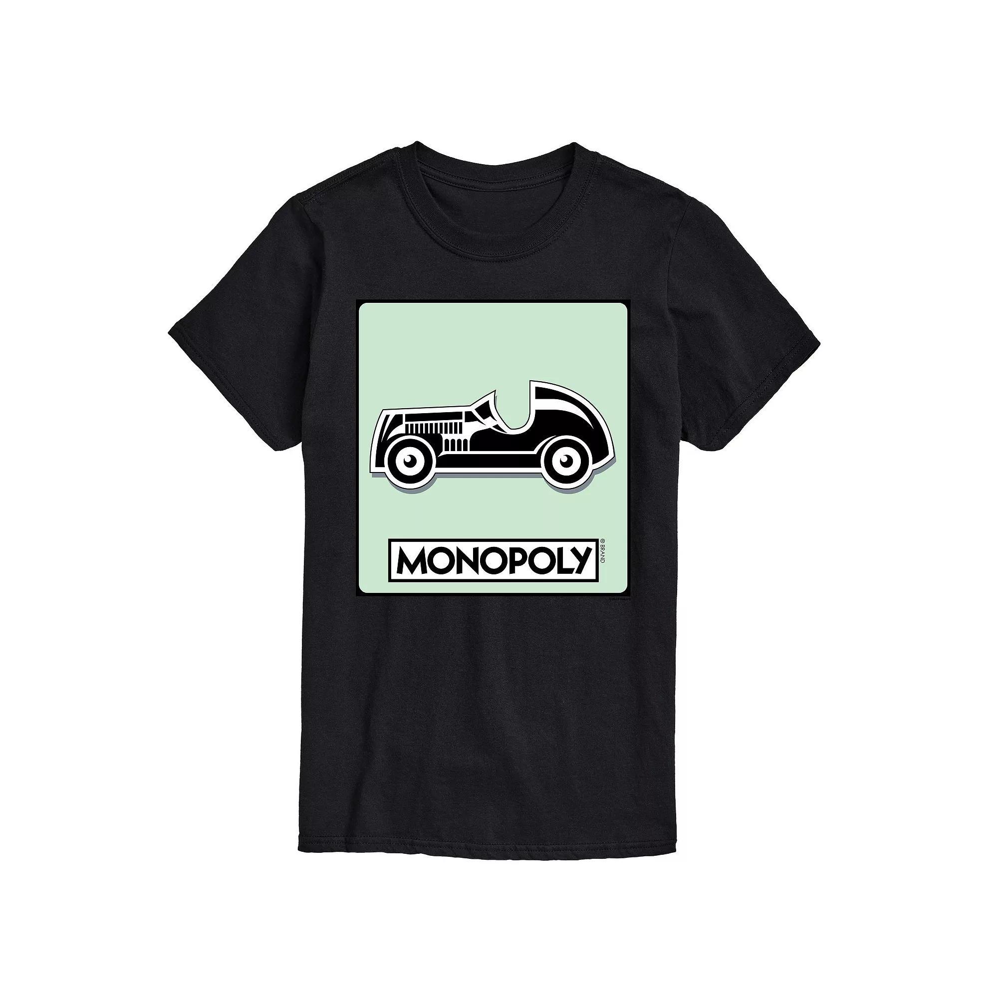 Big & Tall Monopoly Car Game Token Graphic Tee, Men's, Size: 3XB, Gray Product Image