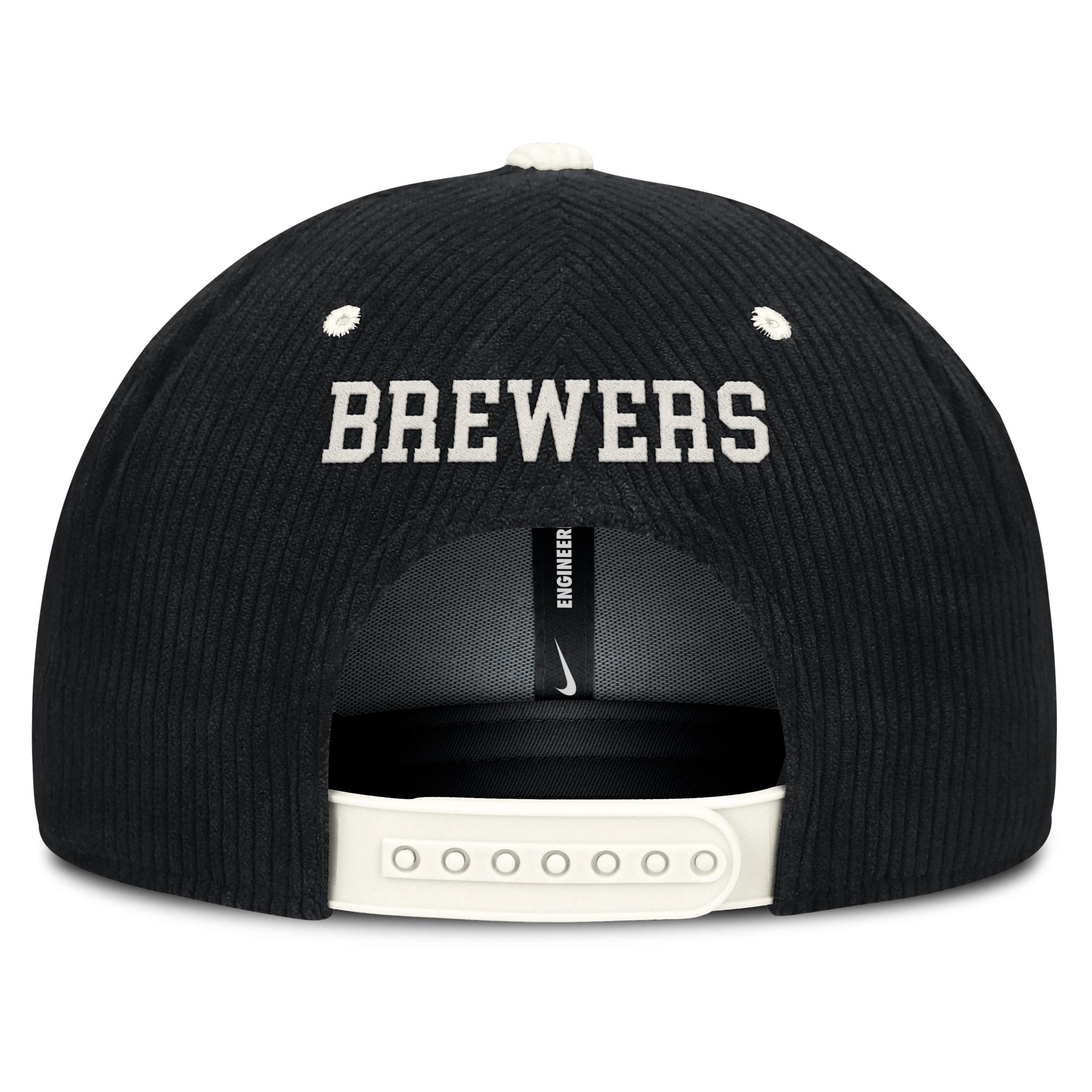 Milwaukee Brewers Pro Nike Mens MLB Adjustable Hat | NB4910DWMZB-KEN Product Image
