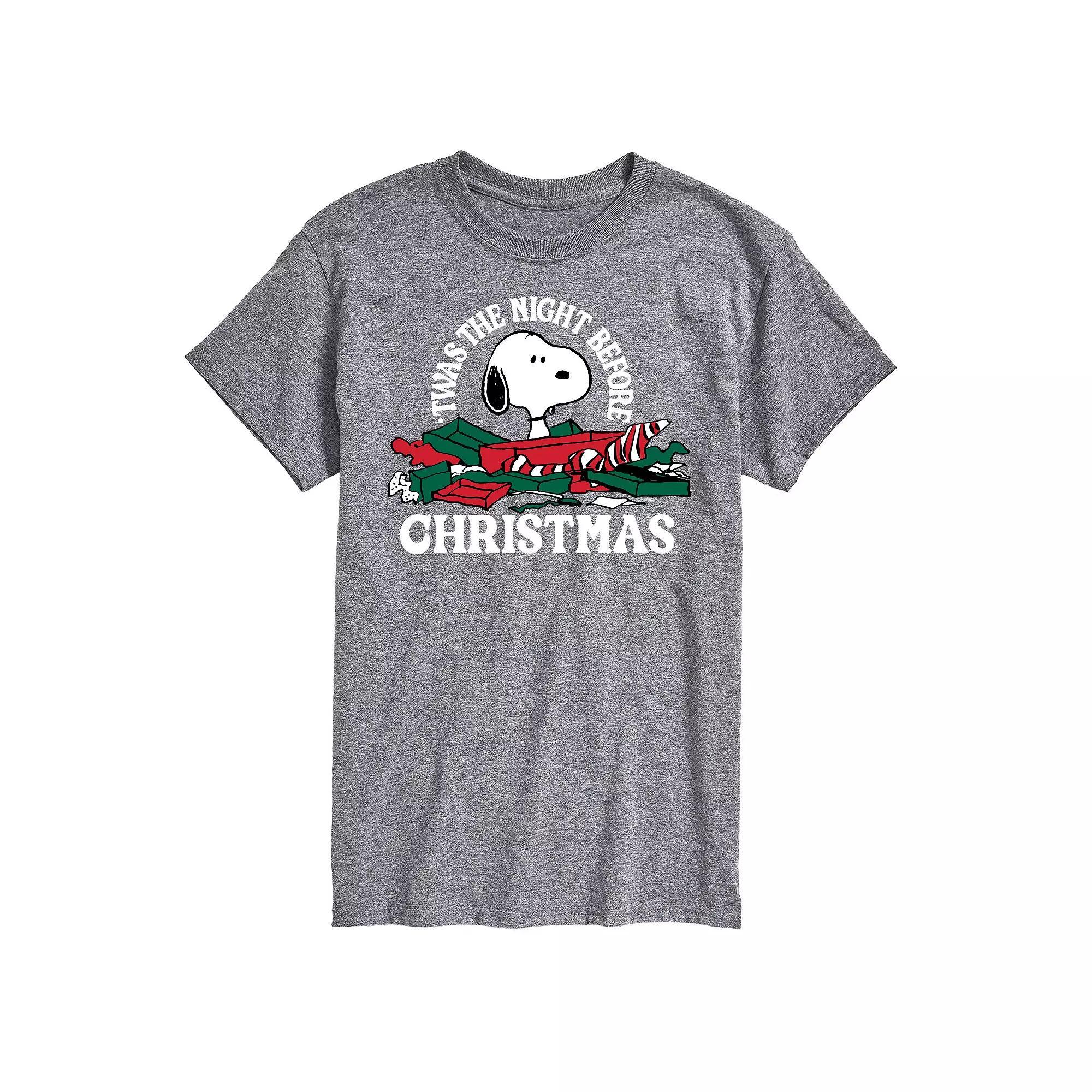 Big & Tall Peanuts Christmas Tee, Men's,  Product Image
