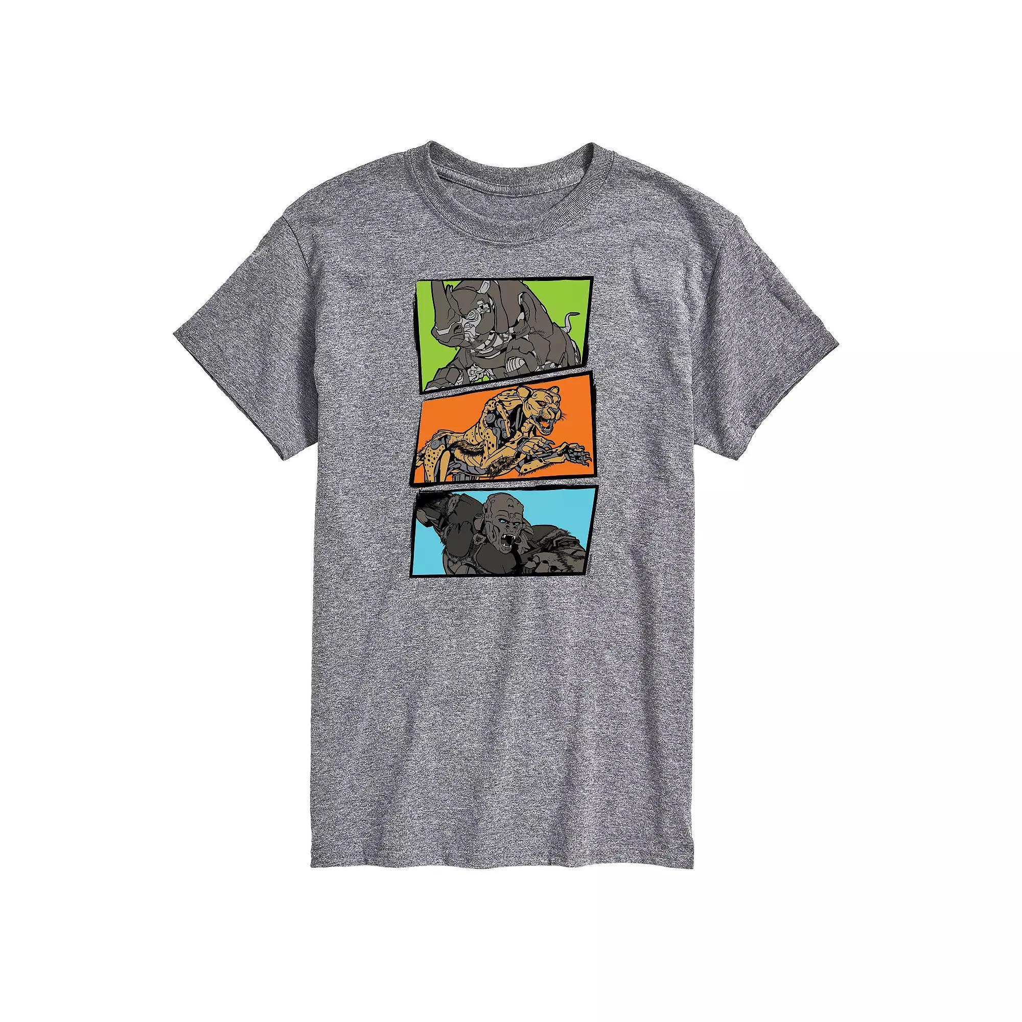 Big & Tall Transformers Maximal Action Panels Graphic Tee, Men's, Size: XL Tall, Gray Product Image