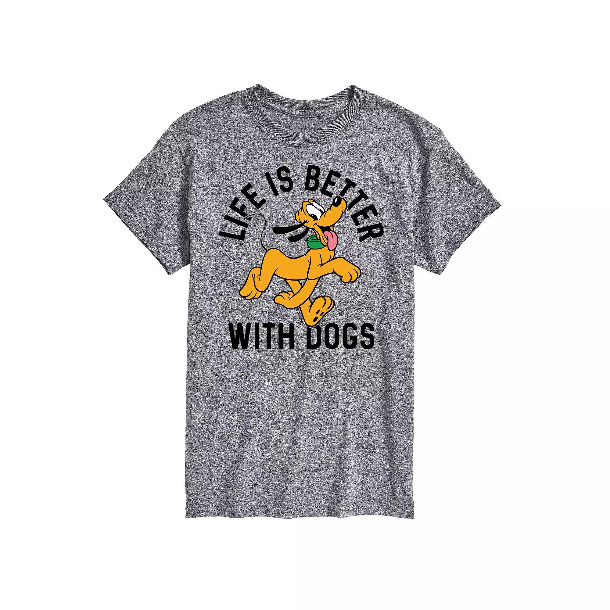 Big & Tall Disney Better With Dogs Tee, Men's,  Product Image