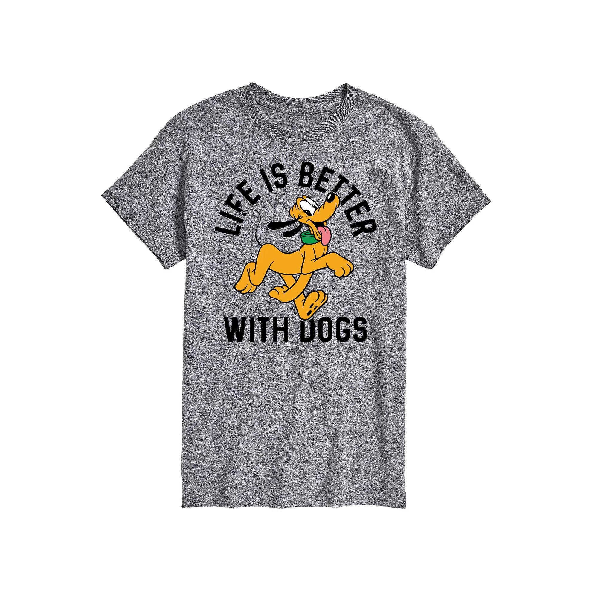 Big & Tall Disney Better With Dogs Tee, Men's,  Product Image