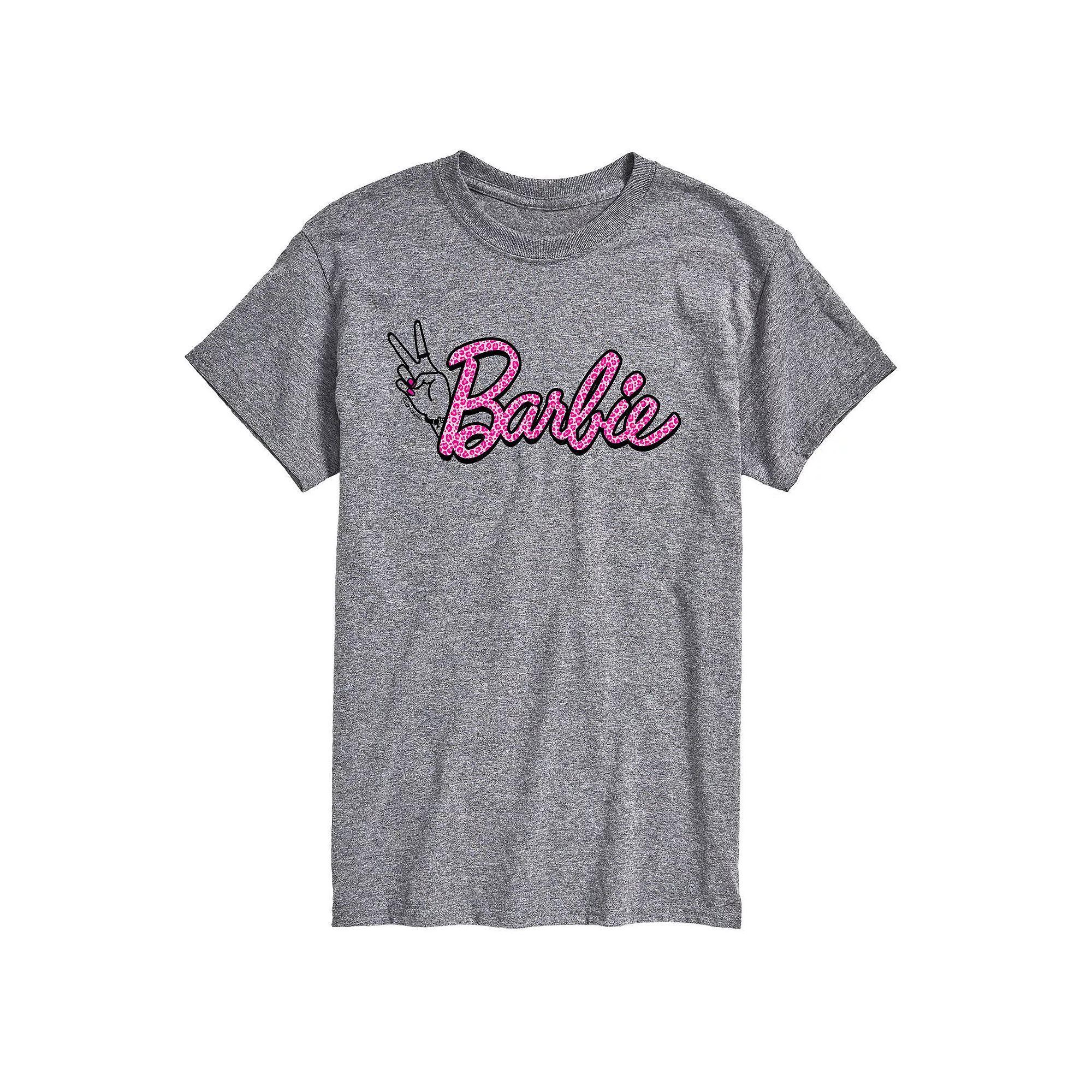 Big & Tall Barbie® Leopard Logo Graphic Tee, Men's,  Product Image