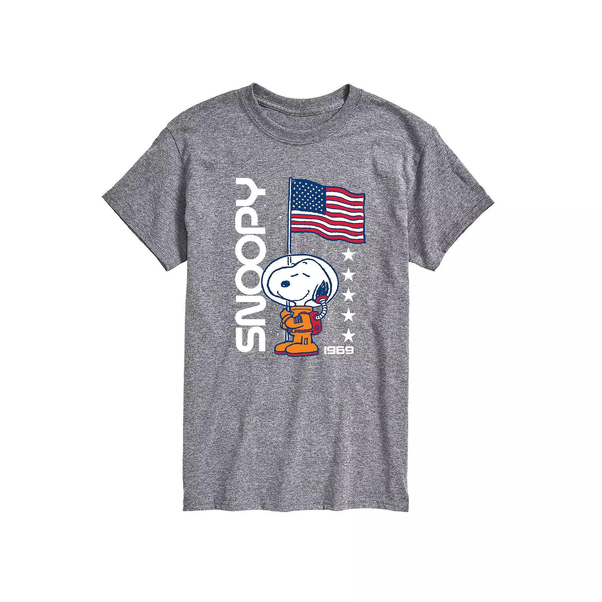 Men's Peanuts Snoopy Flag 1969 Tee, Size: Medium, Gray Product Image