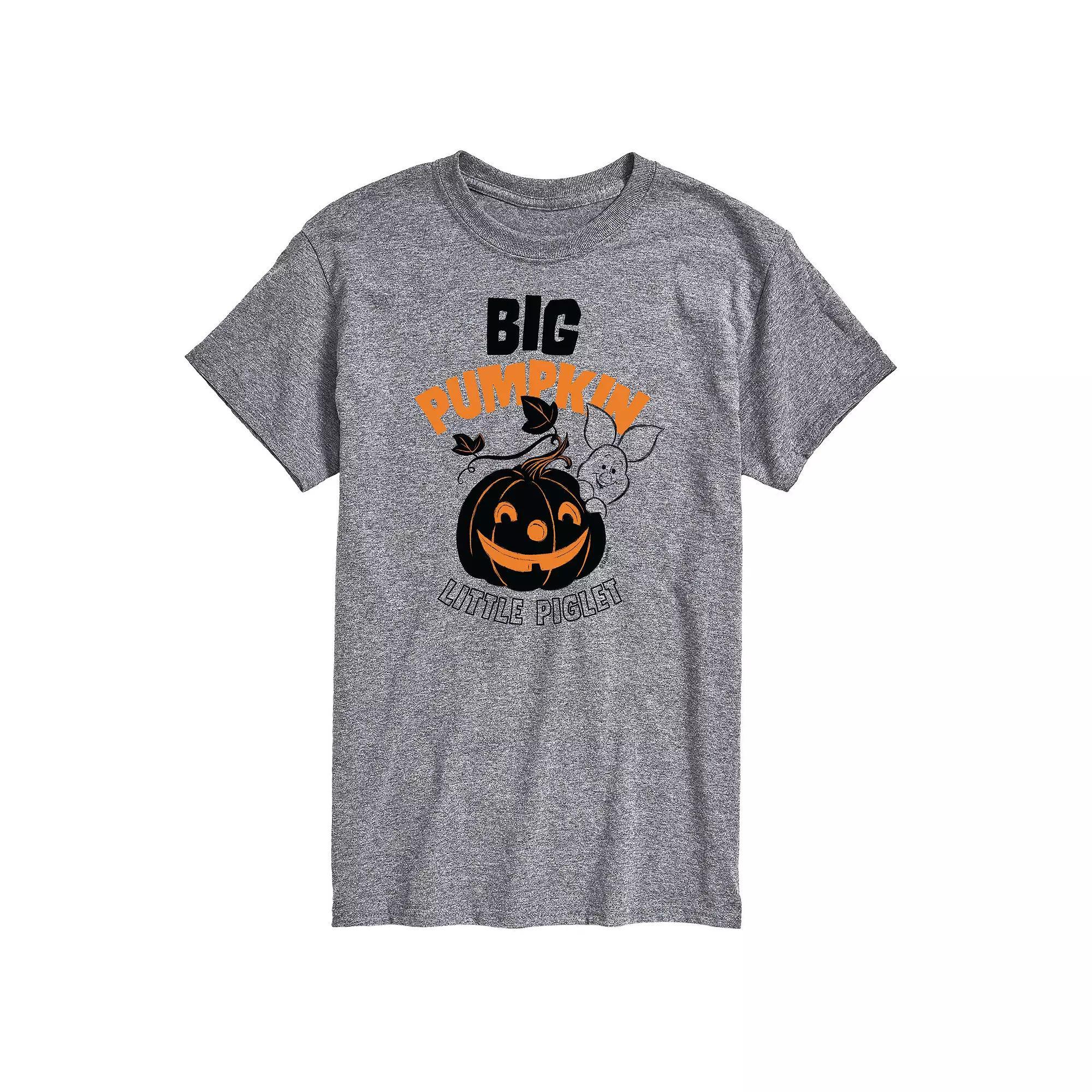 Disney's Winnie the Pooh Men's Big Pumpkin, Little Piglet Graphic Tee,  Product Image