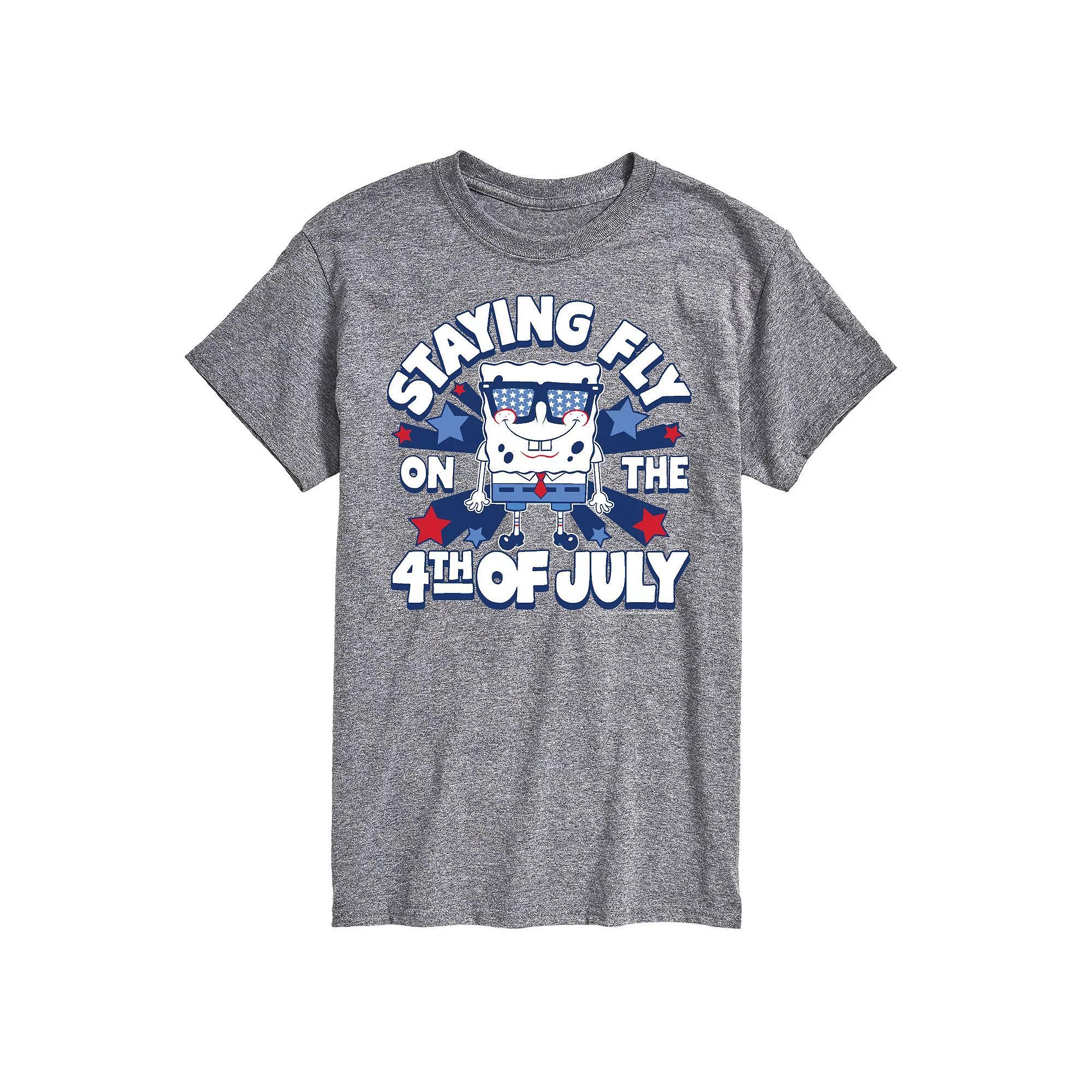 Big & Tall Nickelodeon Spongebob Squarepants 4th of July Graphic Tee, Men's,  Product Image