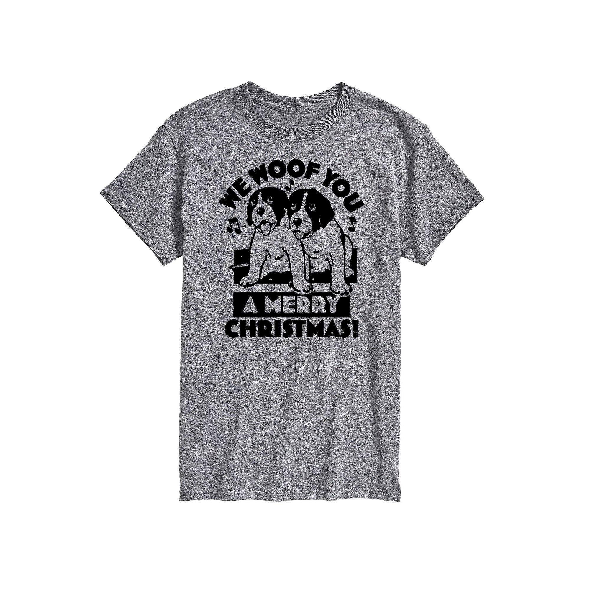 Men's We Woof You Merry Christmas Graphic Tee,  Product Image
