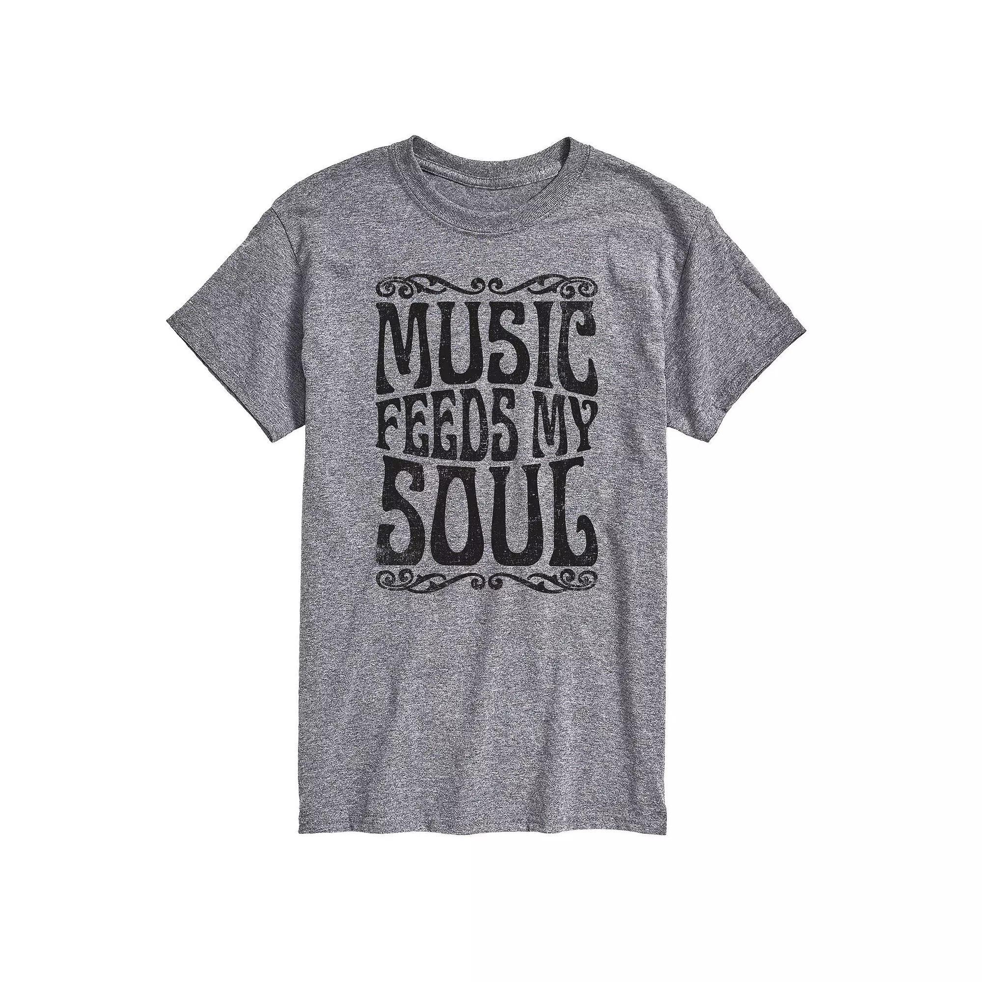 Big & Tall Music Feeds My Soul Tee, Men's,  Product Image
