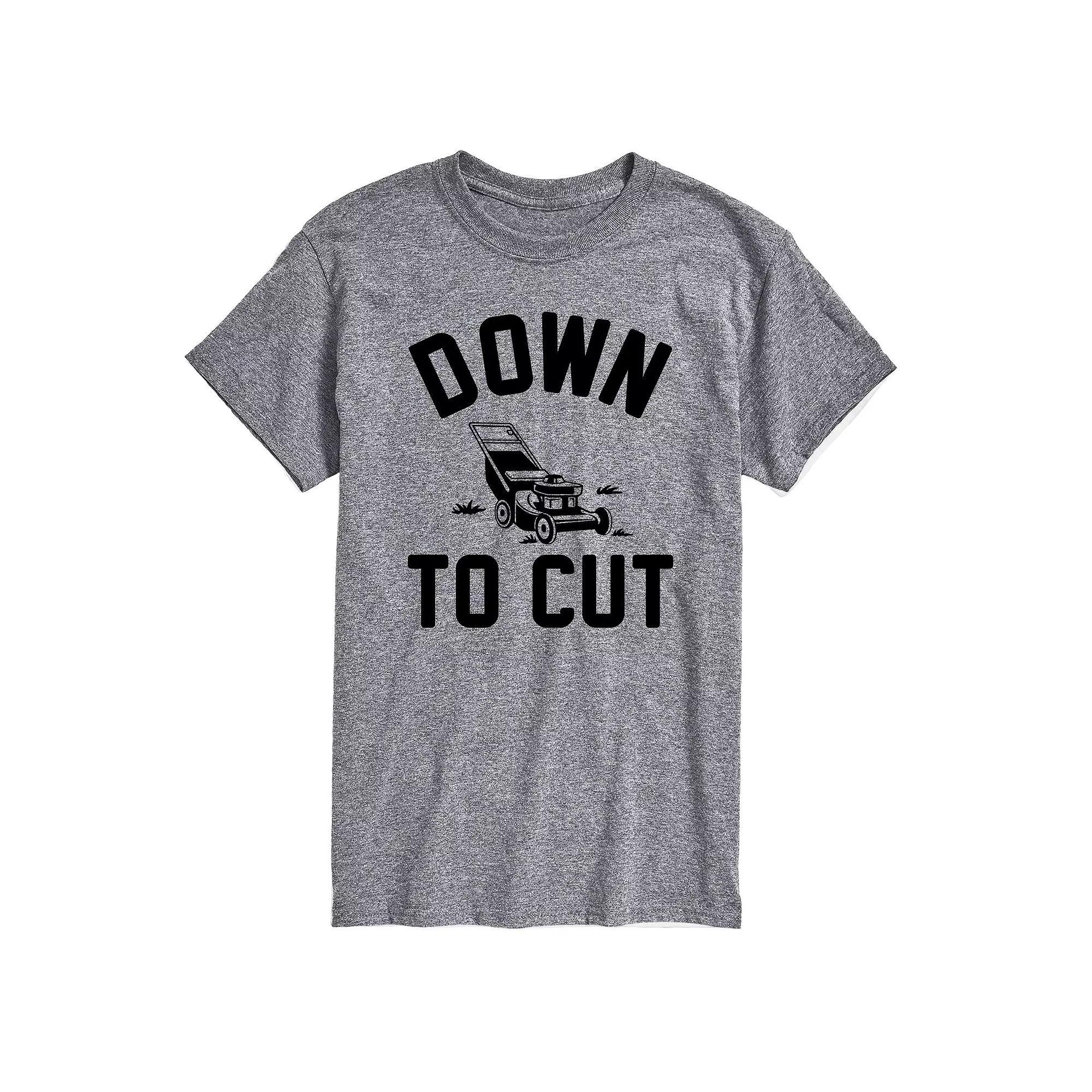Big & Tall Down To Cut Lawn Mower Graphic Tee, Men's,  Product Image