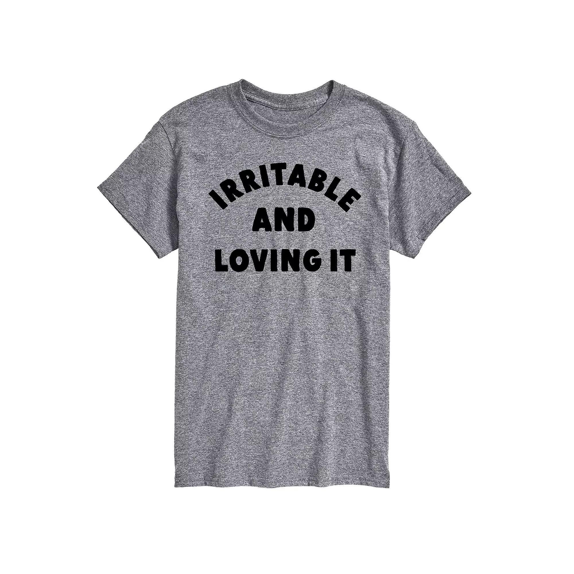 Men's Irritable And Loving It Tee, Size: XXL, Gray Product Image