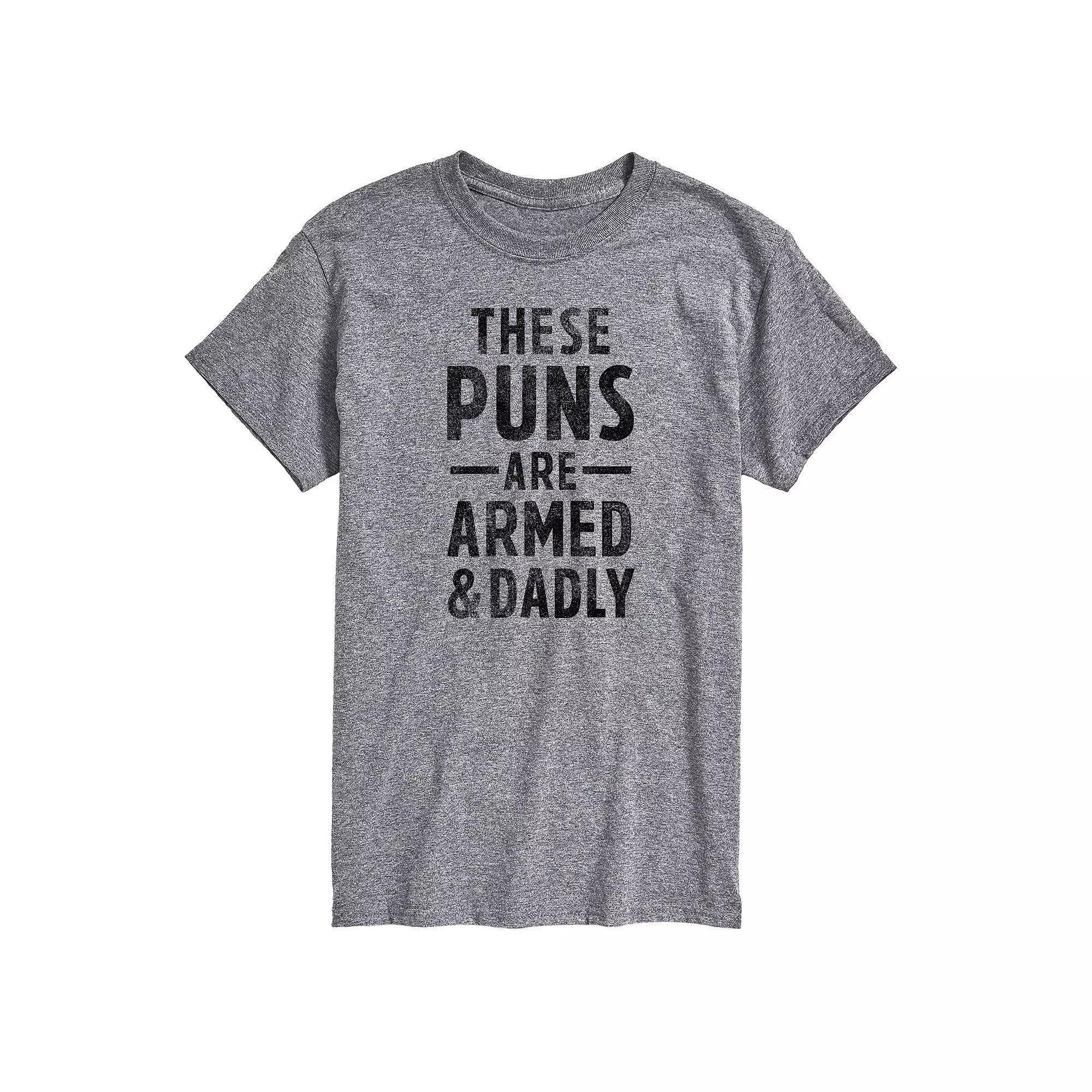 Big & Tall These Puns Are Armed And Dadly Graphic Tee, Men's,  Product Image