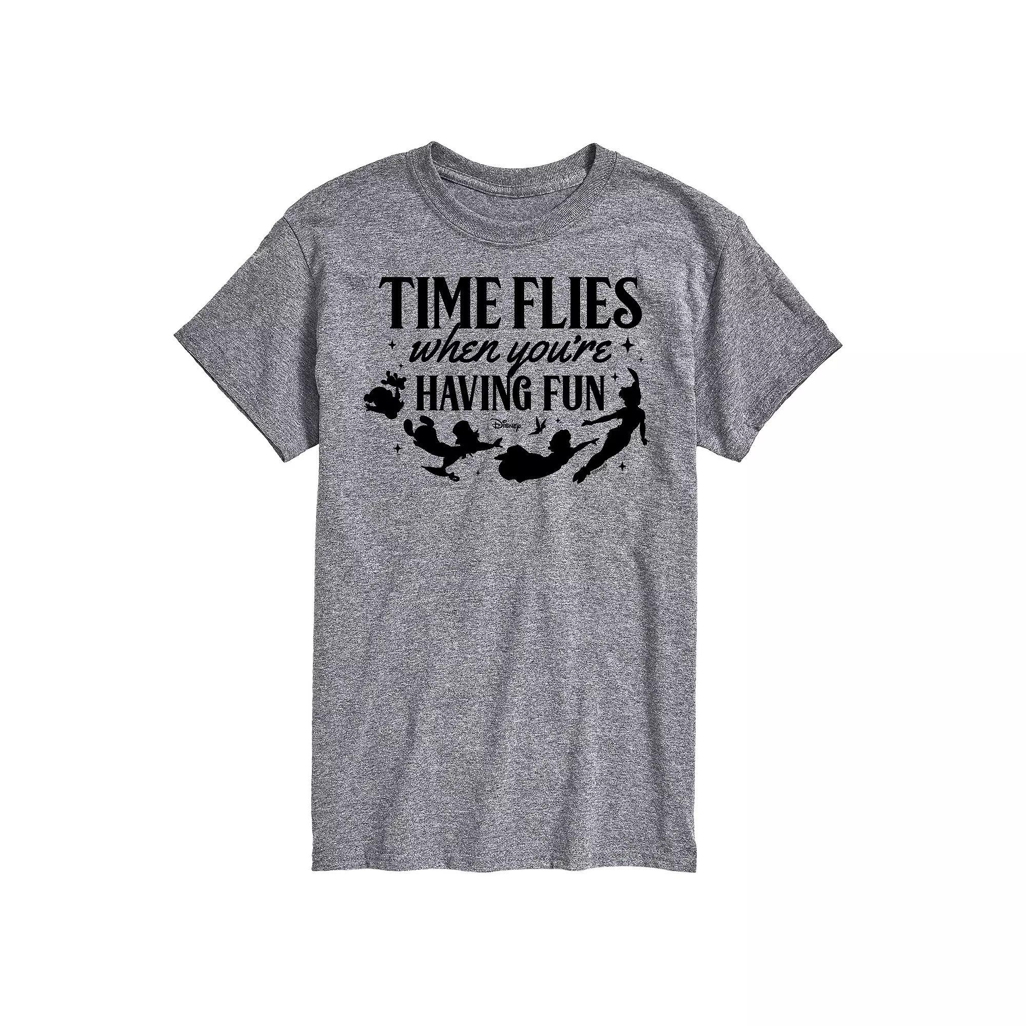 Disney's Peter Pan Men's Time Flies Graphic Tee, Size: Small, Gray Product Image