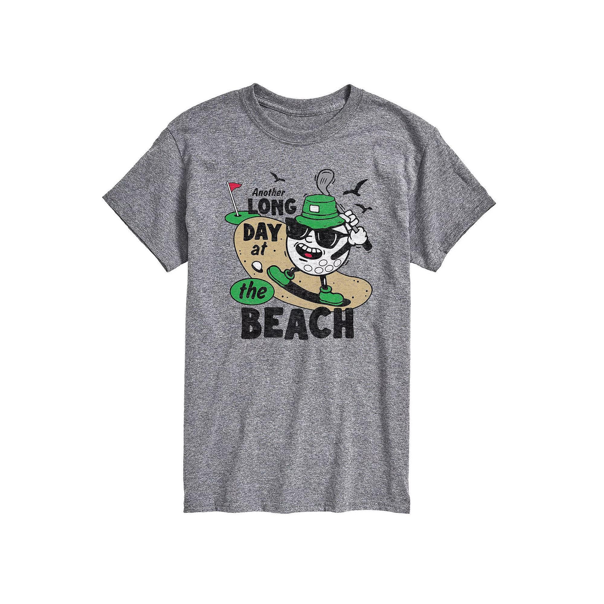Men's Long Day at the Beach Golfing Graphic Tee,  Product Image