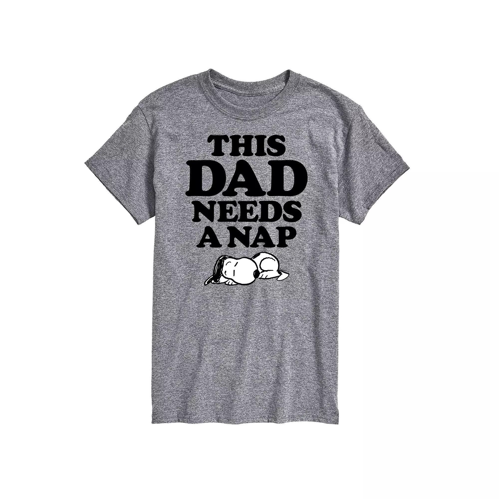 Men's Peanuts This Dad Needs A Nap Graphic Tee, Size: Large, White Product Image