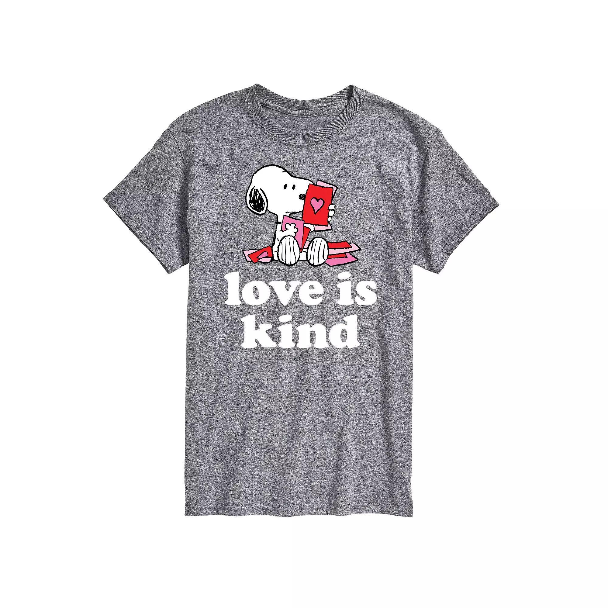 Big & Tall Peanuts Love Is Kind Tee, Men's, Size: 4XB, Gray Product Image