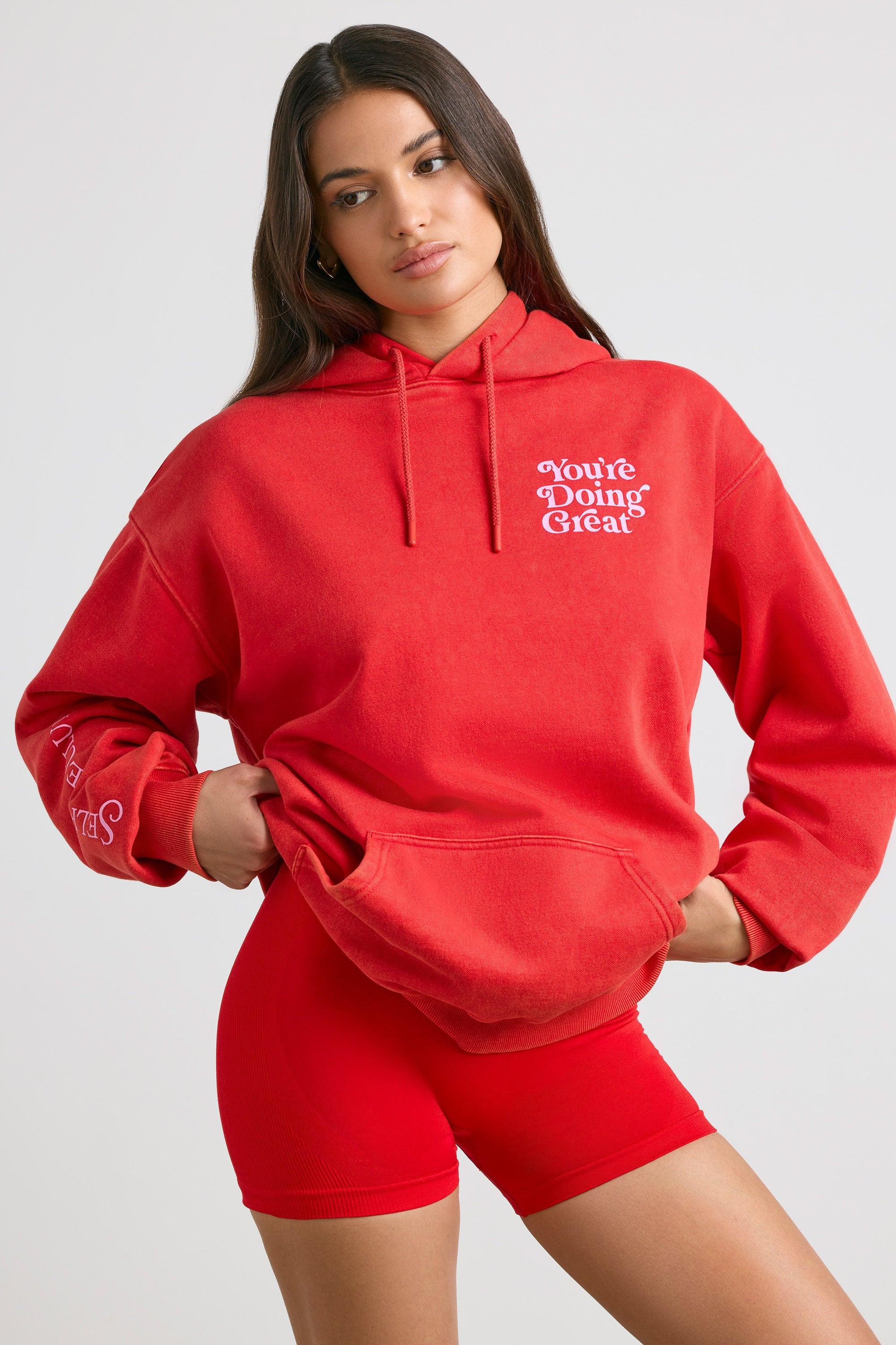 Oversized Hoodie in Red Product Image