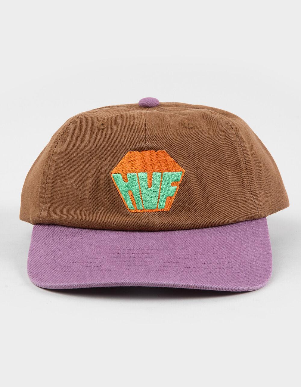 HUF Big Block Washed 6 Panel Strapback Hat - BROWN COMBO Product Image