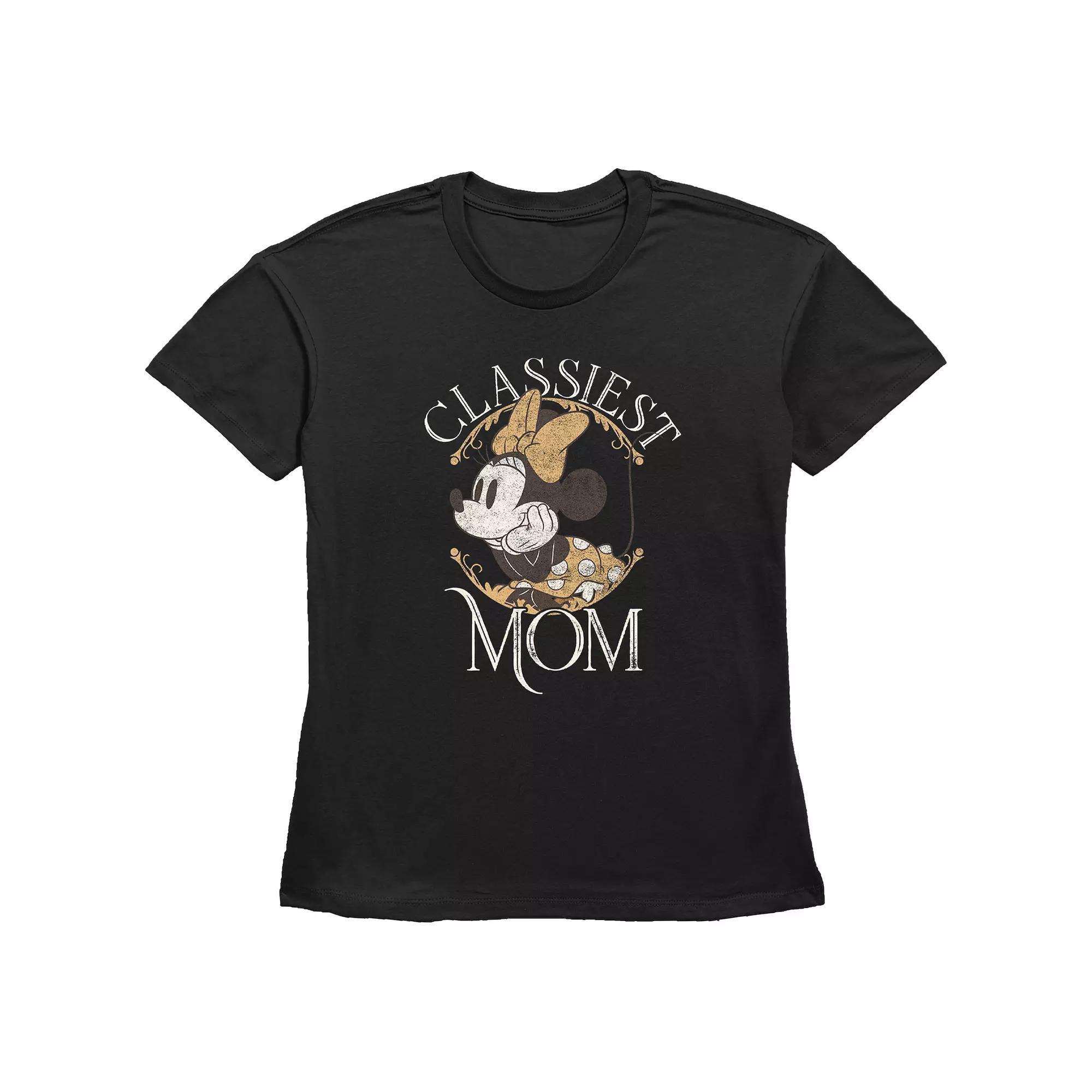 Disney Minnie Mouse Women's Classiest Mom Basic Fit Graphic Tee,  Product Image