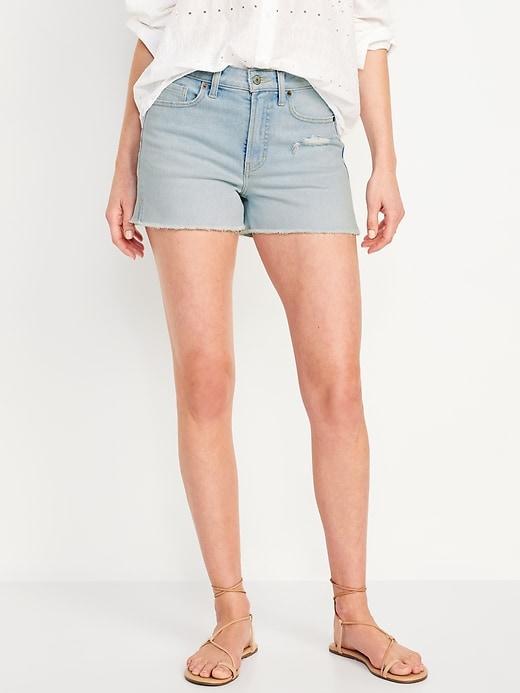 High-Waisted OG Cut-Off Jean Shorts -- 3-inch inseam Product Image