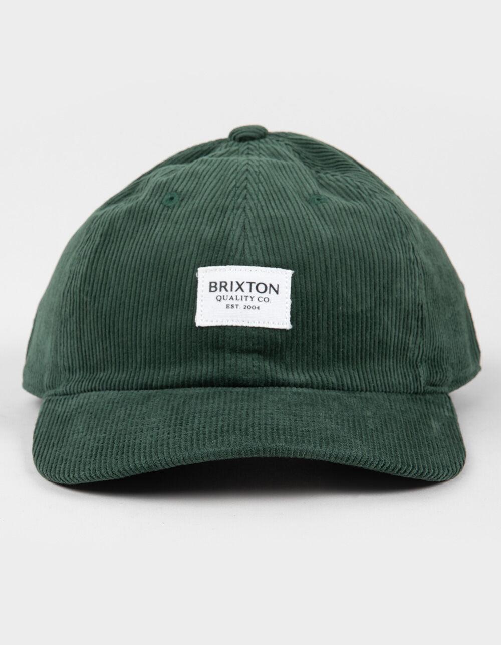 BRIXTON Stacked LP Corduroy Strapback Hat - GREEN Product Image