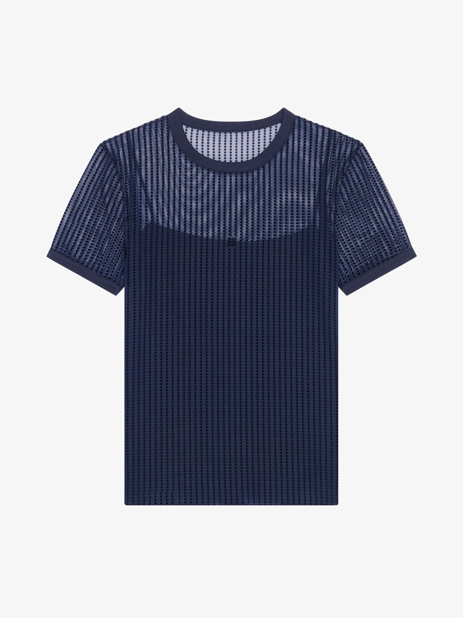 Slim fit polka dots t-shirt in tulle Product Image