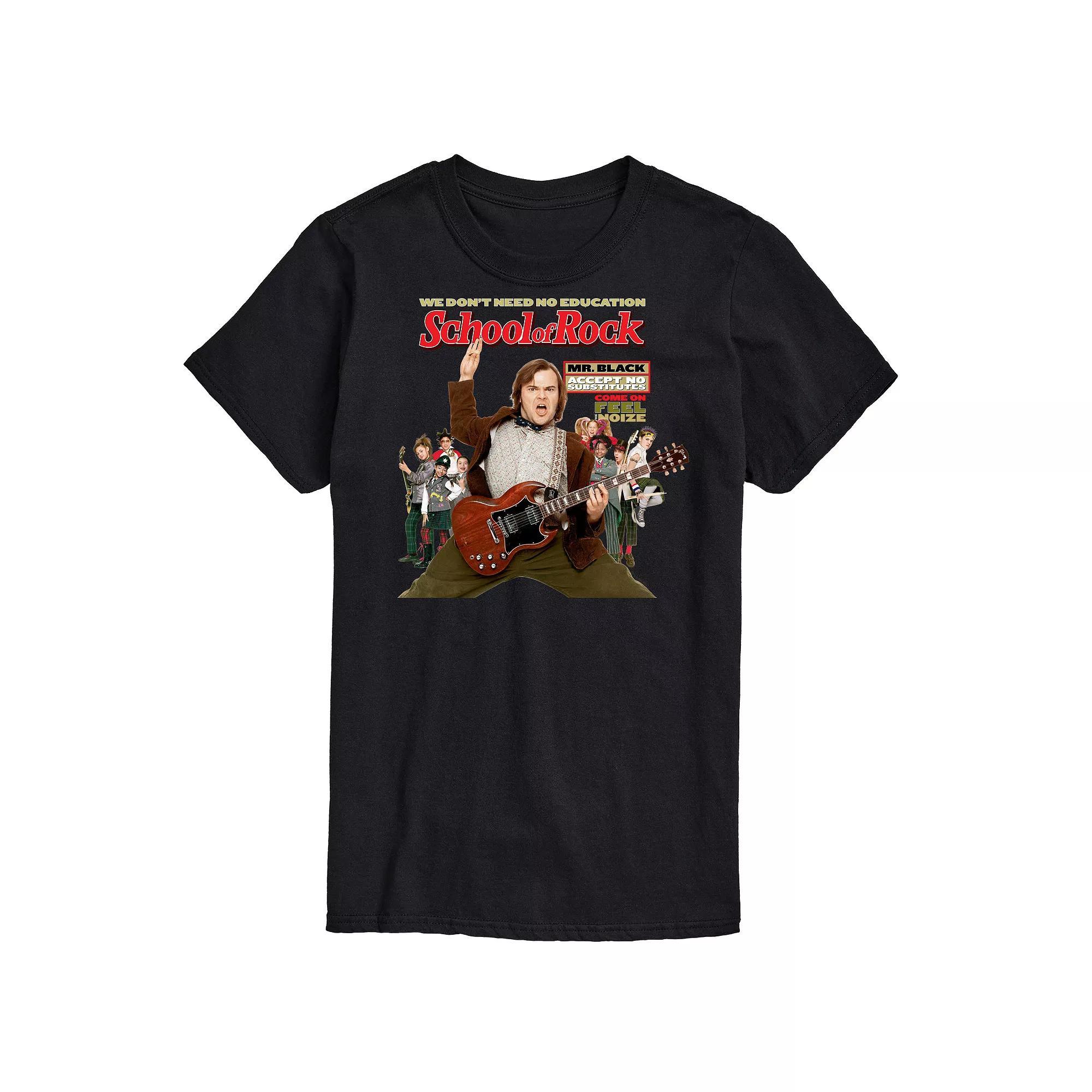 Men's School Of Rock Cover Graphic Tee, Size: XL, Black Product Image