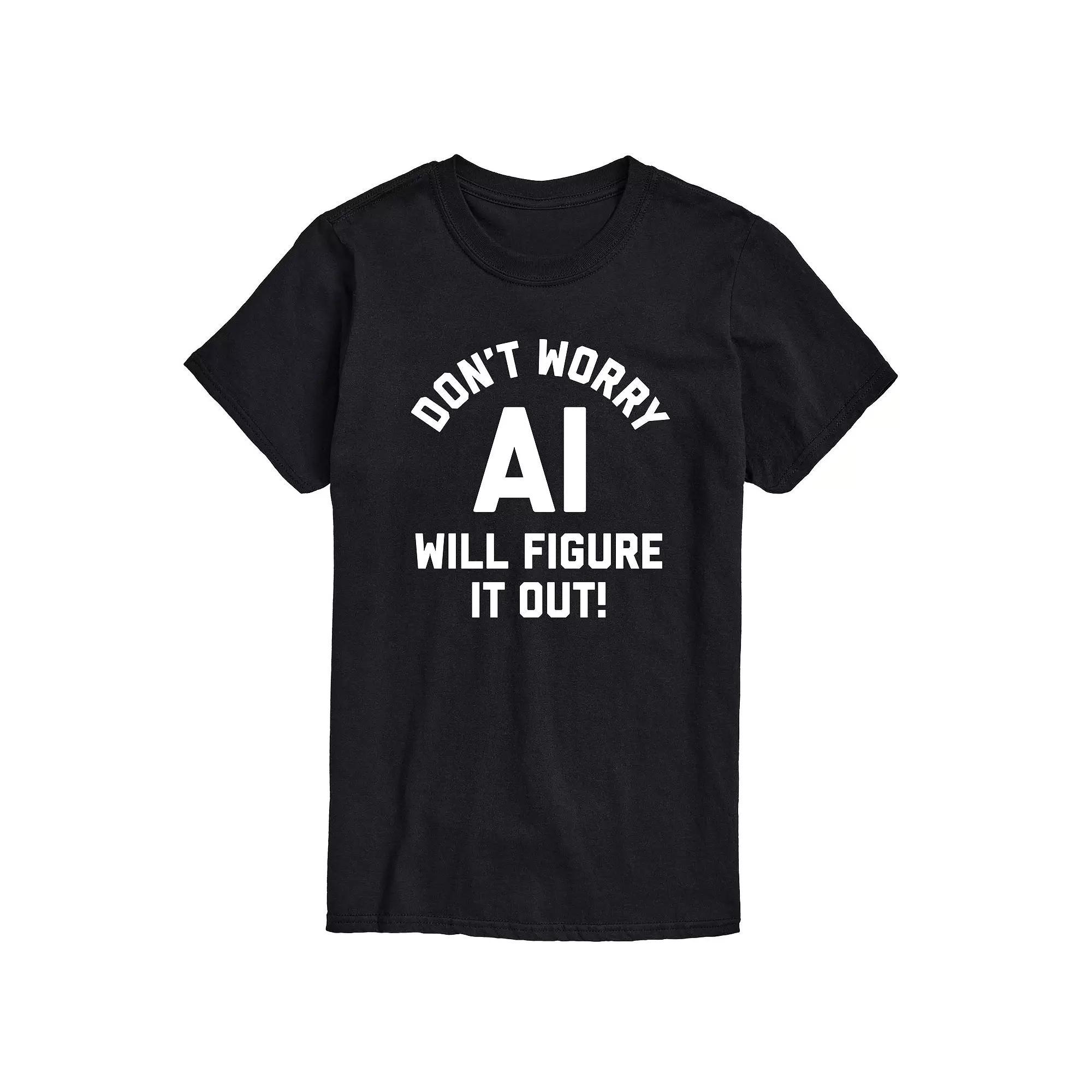 Big & Tall "Don't Worry AI Will Figure It Out" Graphic Tee, Men's,  Product Image
