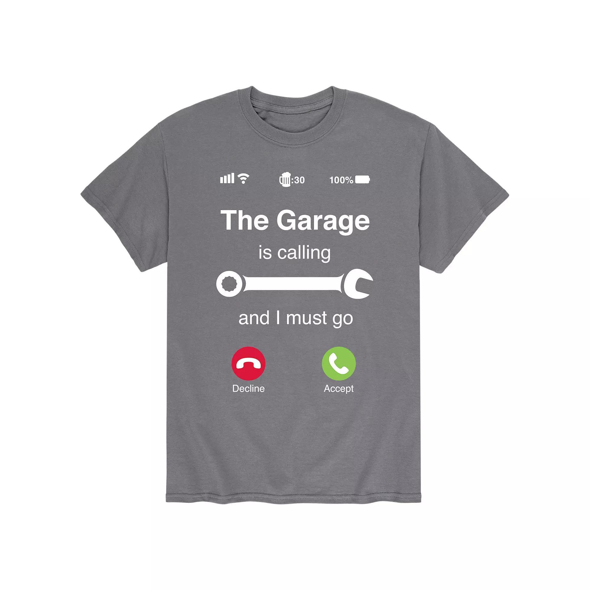 Men's The Garage Is Calling Tee, Size: Small, Gray Product Image