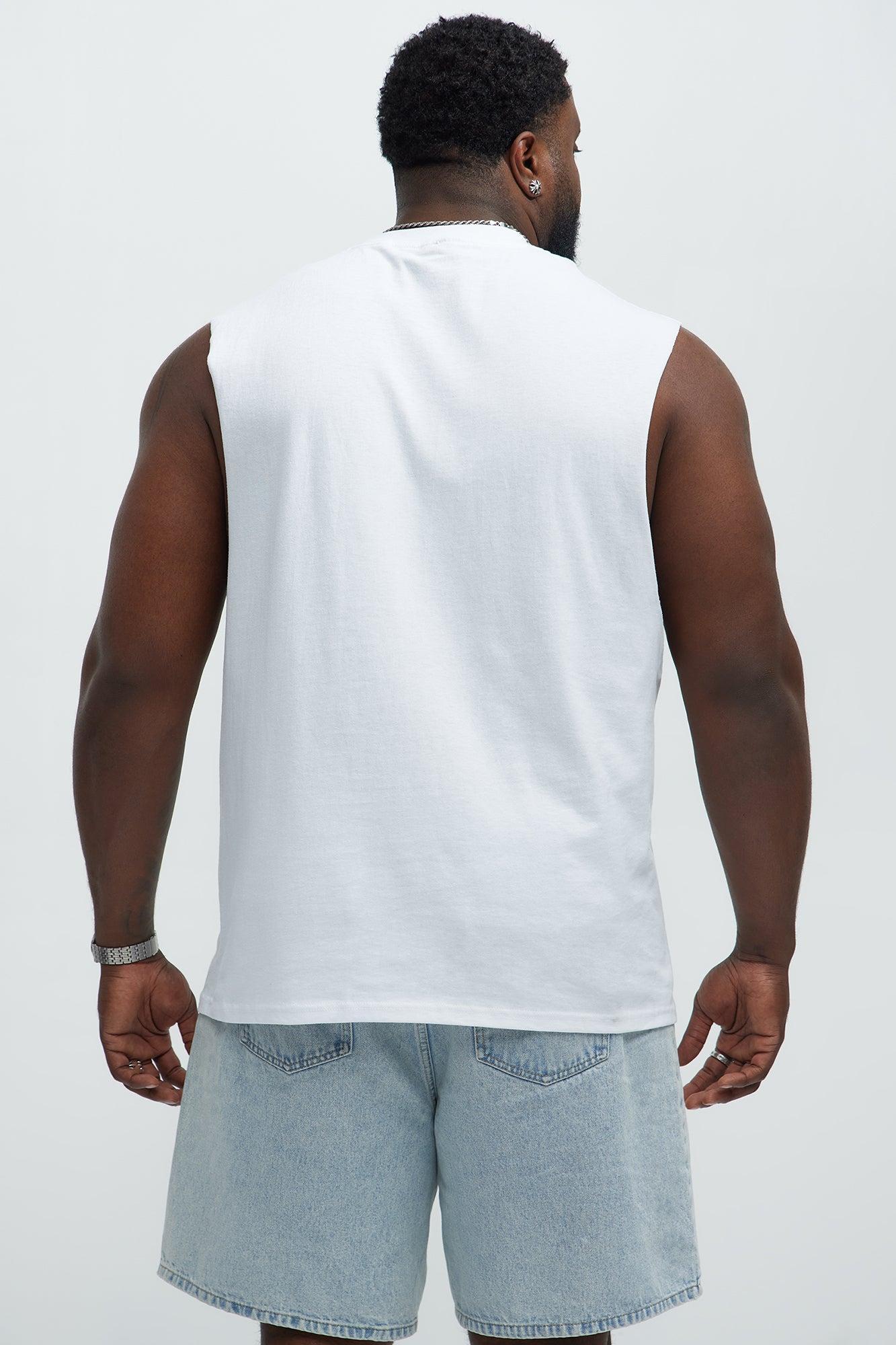 Vibe Happy Hour Muscle Tee - White Male Product Image