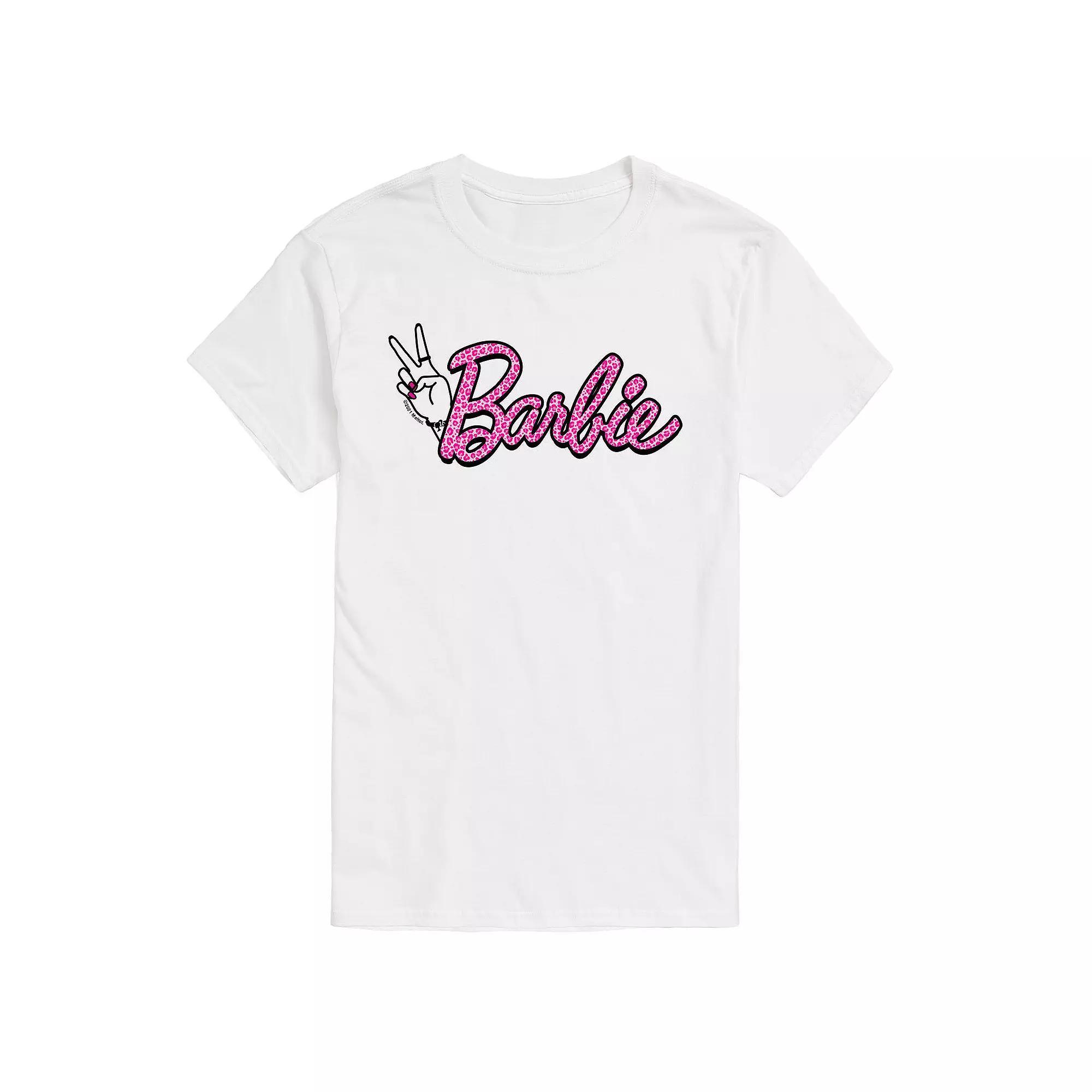 Big & Tall Barbie® Leopard Logo Graphic Tee, Men's,  Product Image