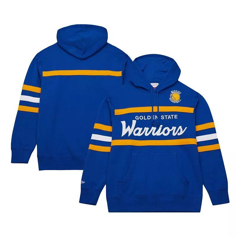 Men's Mitchell & Ness Royal Golden State Warriors Head Coach Pullover Hoodie, Size: Small, Blue Product Image