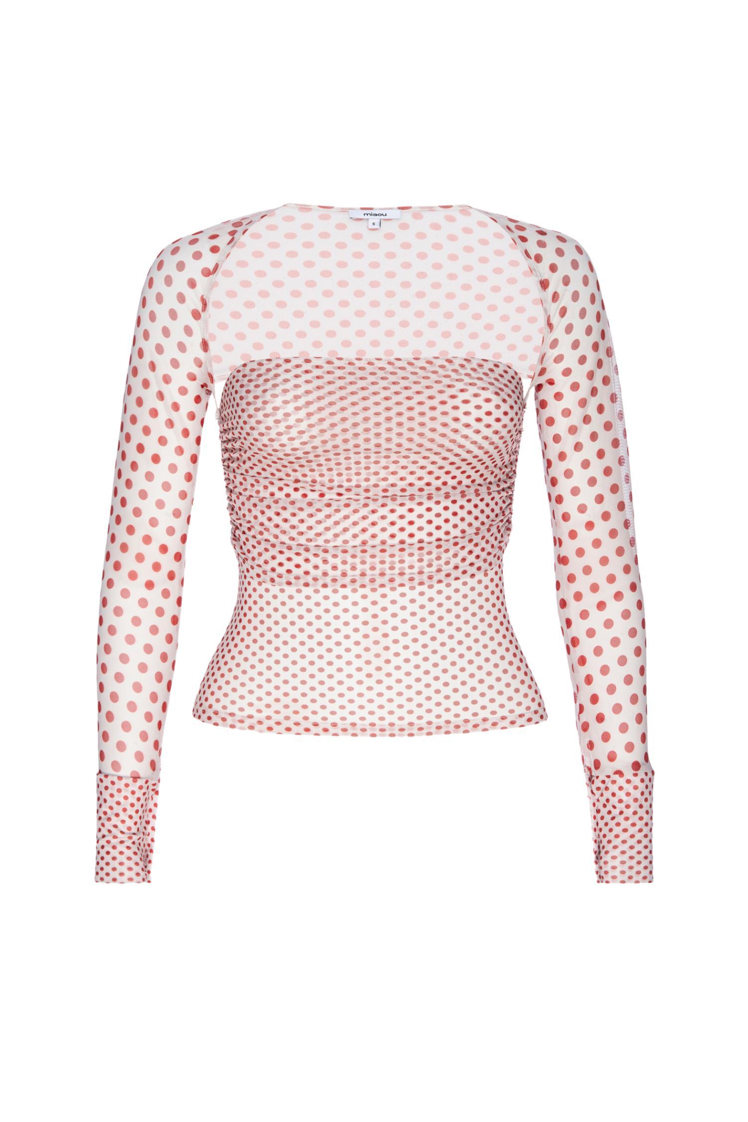 IRIS TOP - WHITE POLKA DOT Product Image
