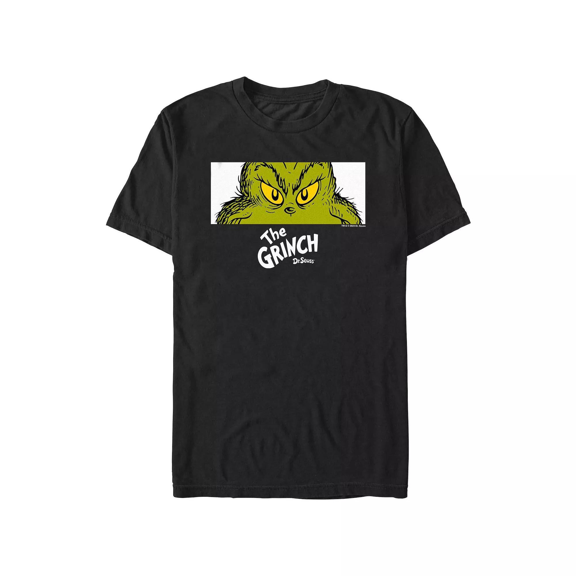 Men's Dr. Seuss Grinch Naughty Eyes Graphic Tee,  Product Image