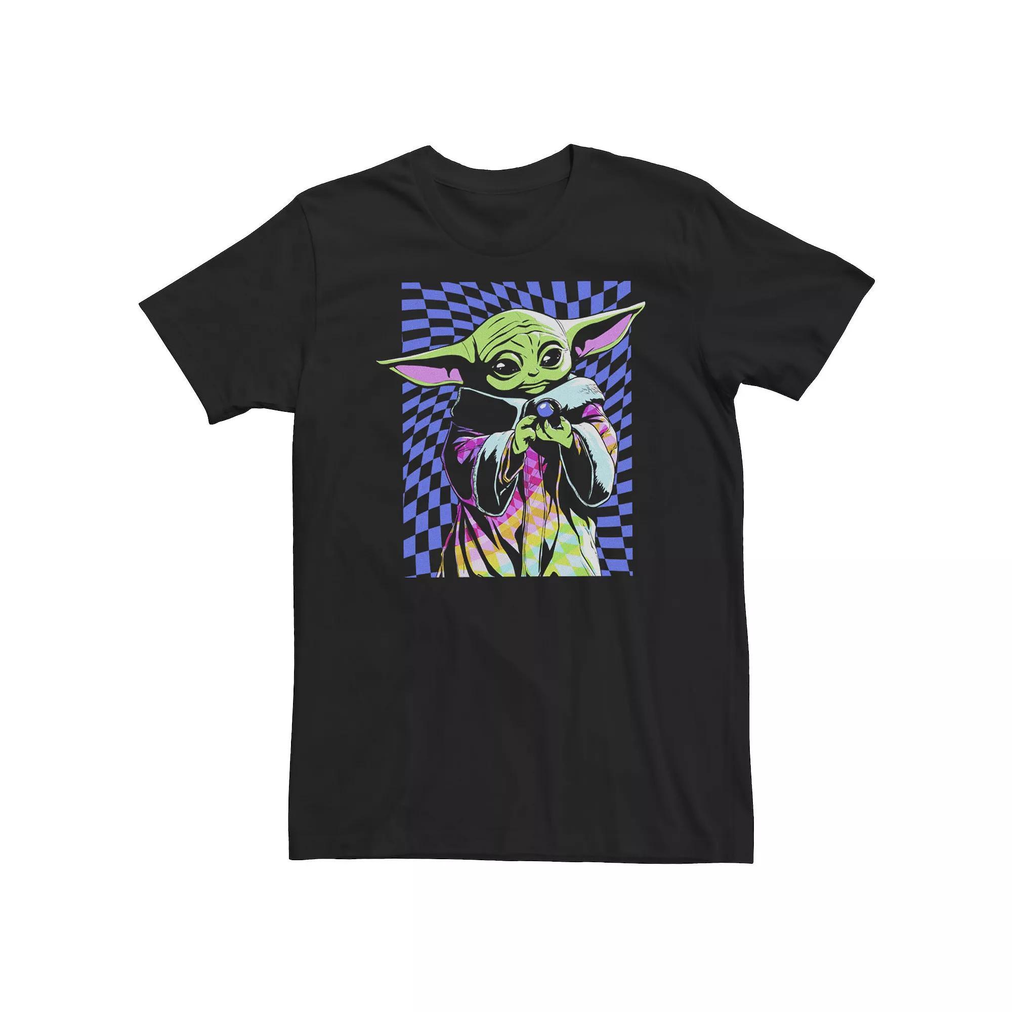 Big & Tall Star Wars: The Mandalorian Grogu Trippy Portrait Tee, Men's, Size: 4XL, Black Product Image