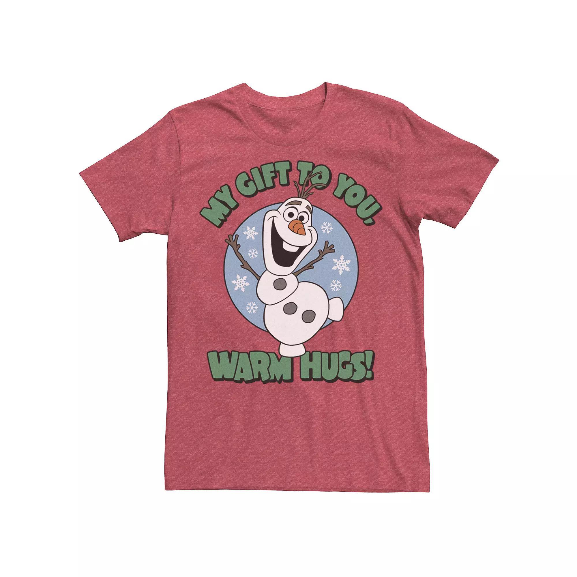 Disney's Frozen Olaf My Gift To You Warm Hugs Portrait Men's Tee,  Product Image